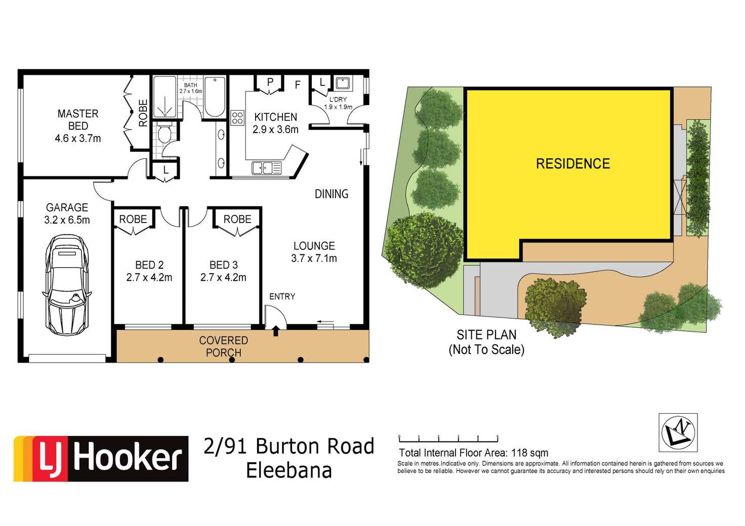 Floorplan of Homely semiDetached listing, 2/91 Burton Road, Eleebana NSW 2282