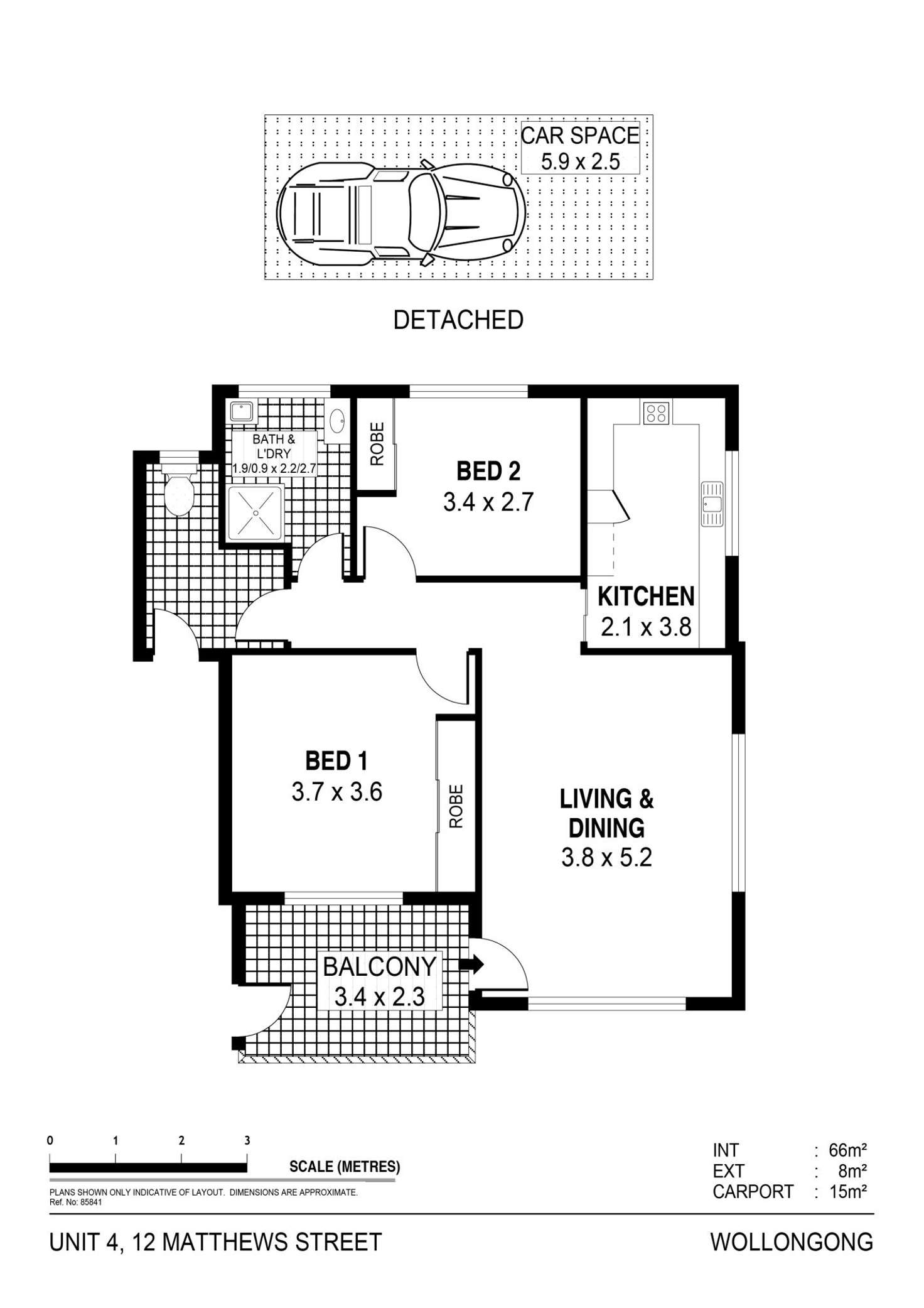 Floorplan of Homely apartment listing, 4/12 Matthews Street, Wollongong NSW 2500