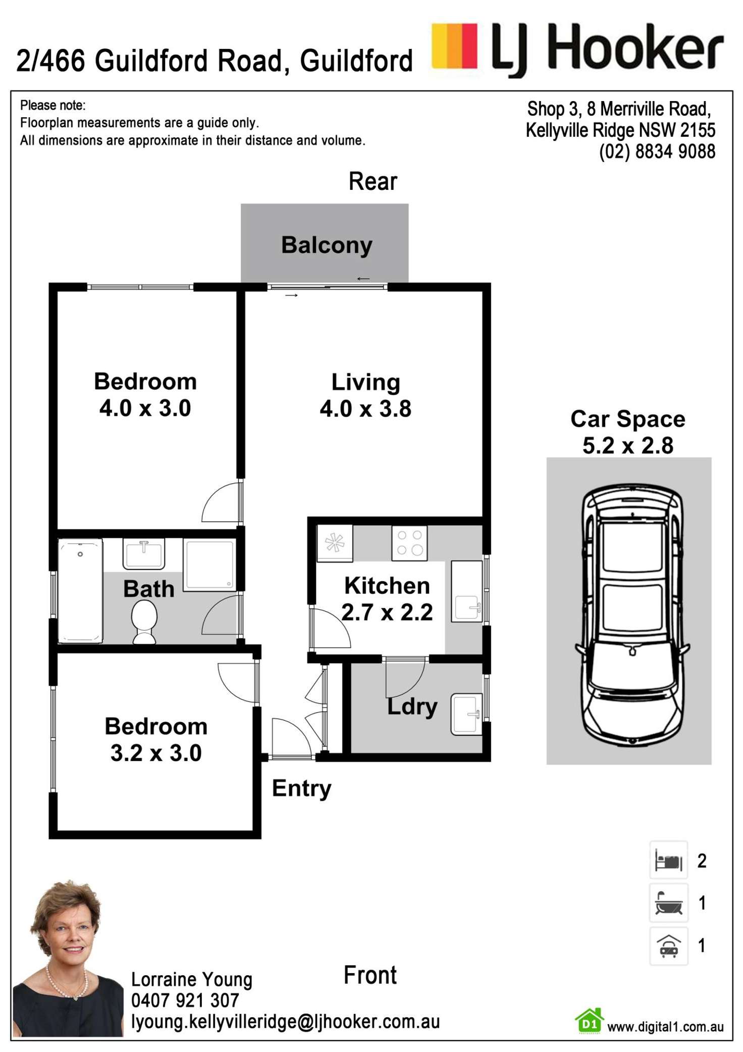 Floorplan of Homely unit listing, 2/466-468 Guildford Road, Guildford NSW 2161
