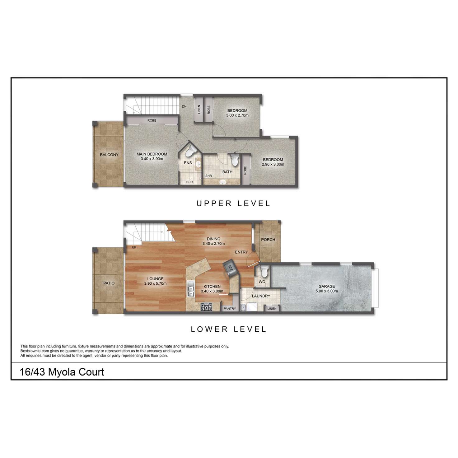 Floorplan of Homely townhouse listing, 16/43 Myola Court, Coombabah QLD 4216