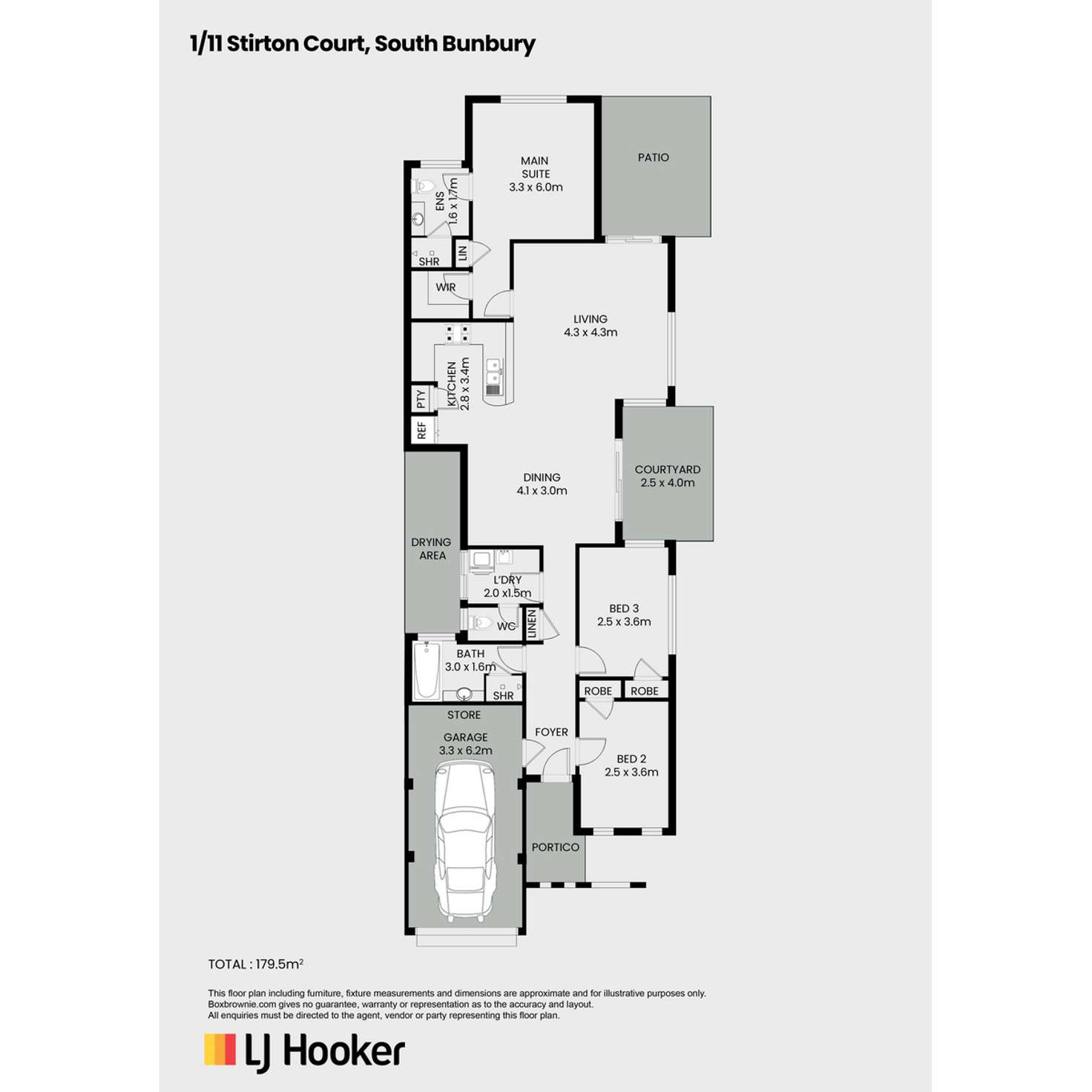 Floorplan of Homely house listing, 1/11 Stirton Court, South Bunbury WA 6230