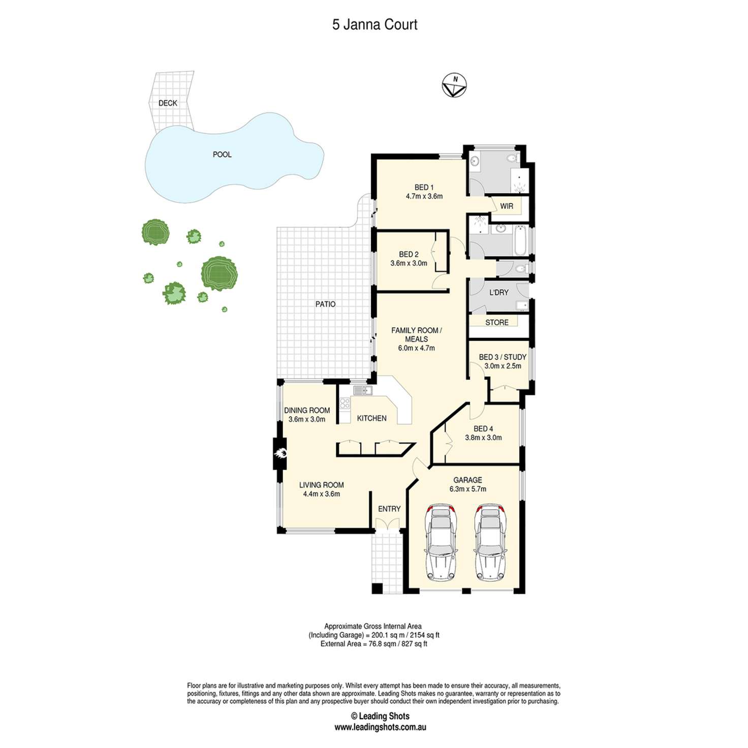 Floorplan of Homely house listing, 5 Janna Court, Eatons Hill QLD 4037