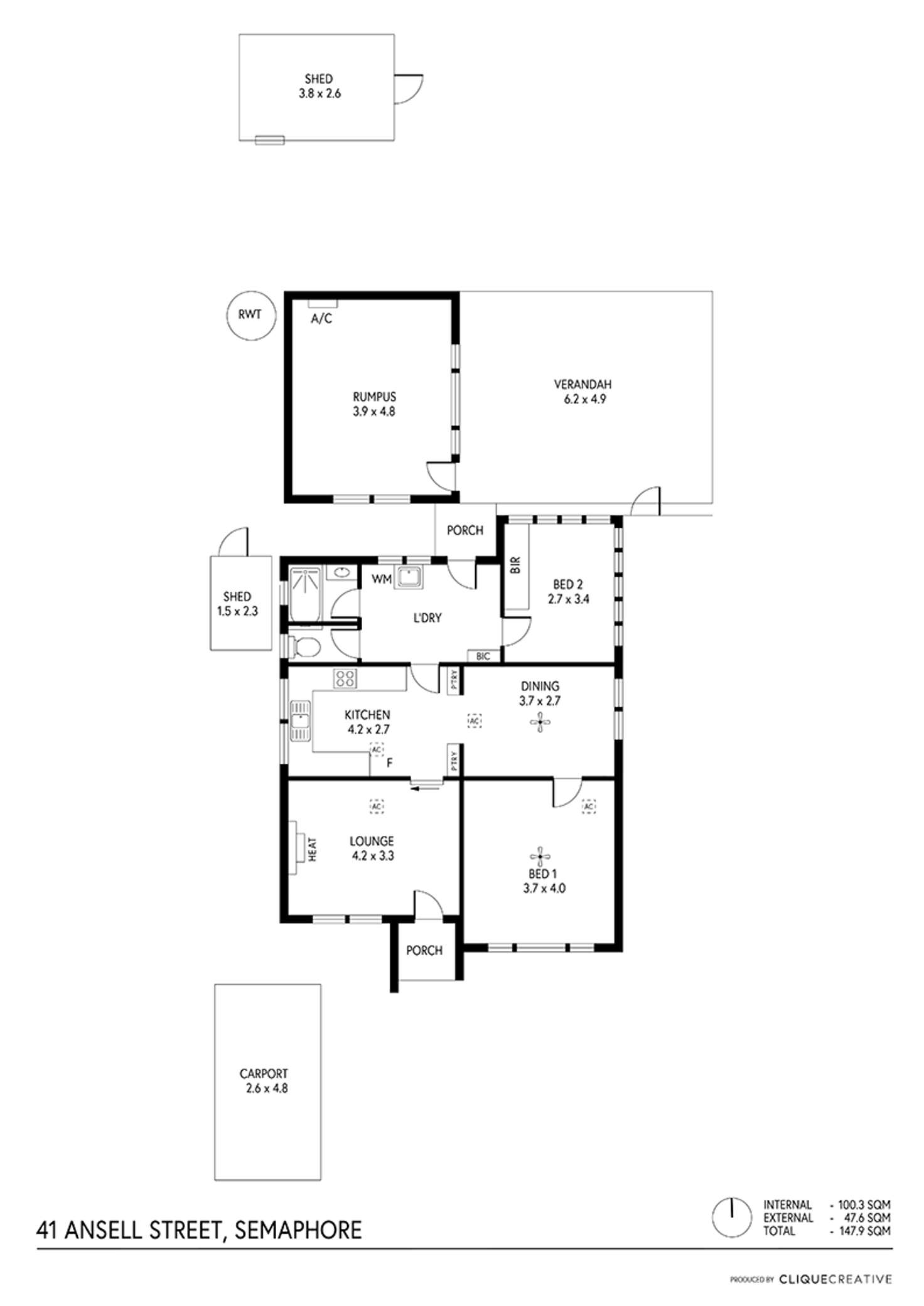 Floorplan of Homely house listing, 41 Ansell Street, Semaphore SA 5019