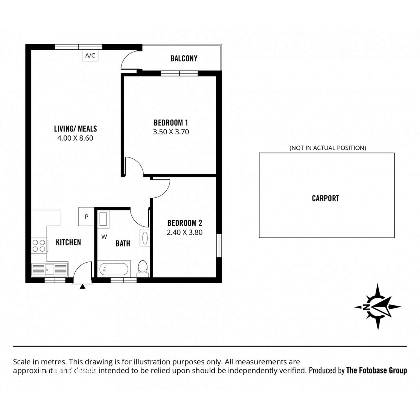 Floorplan of Homely unit listing, 1-4/10 Centre Parade, Enfield SA 5085