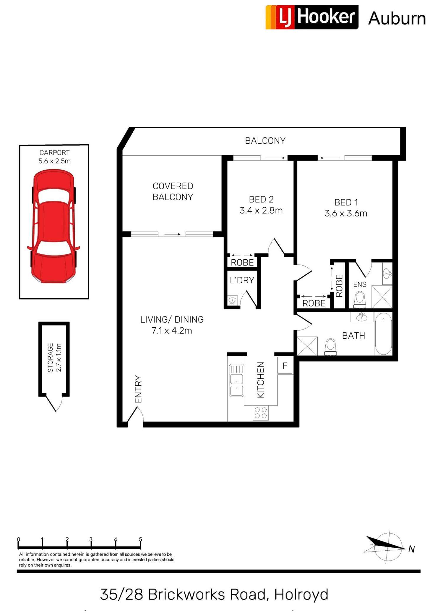 Floorplan of Homely unit listing, 35/28 Brickworks Dr, Holroyd NSW 2142