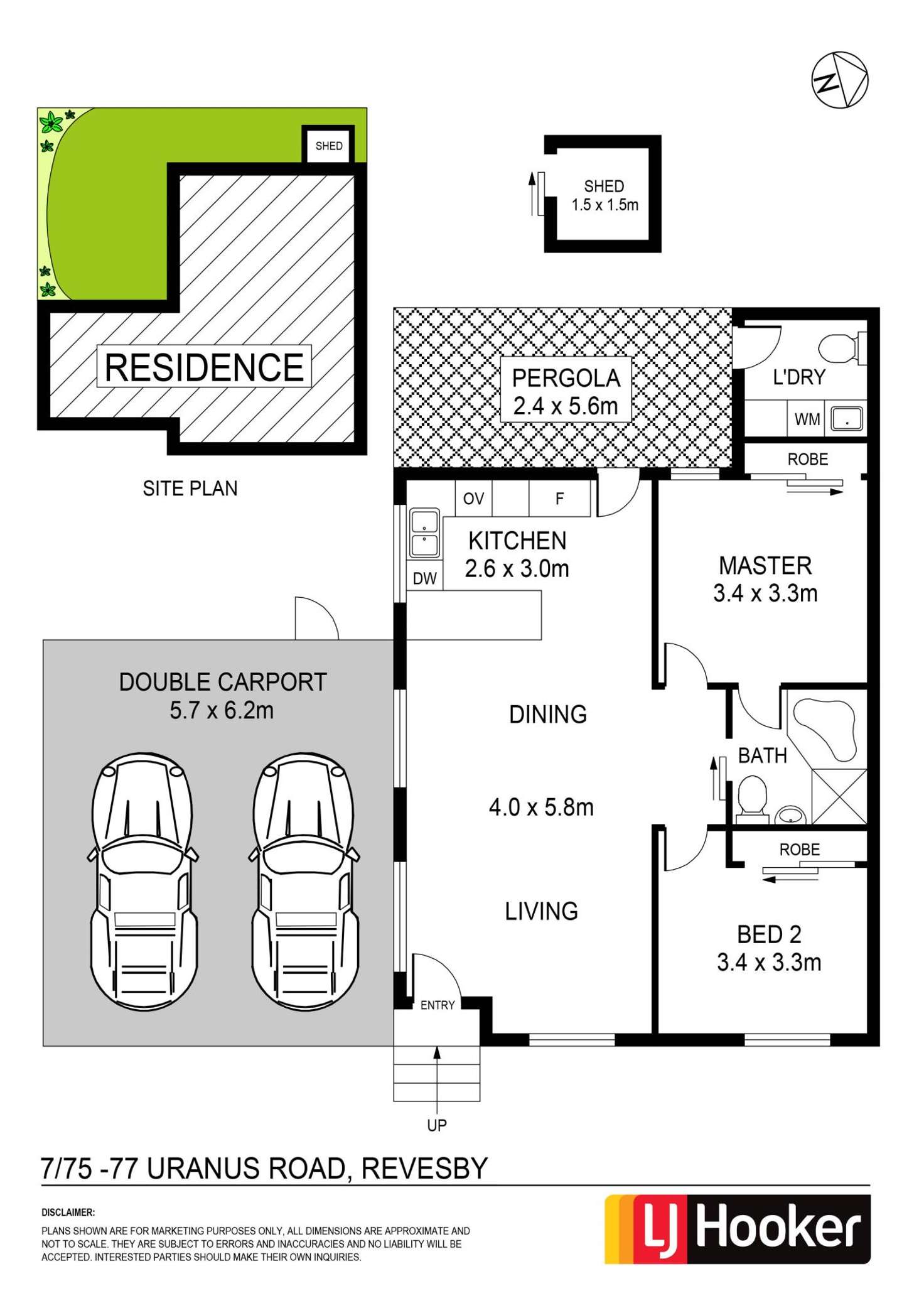 Floorplan of Homely villa listing, 7/75-77 Uranus Road, Revesby NSW 2212