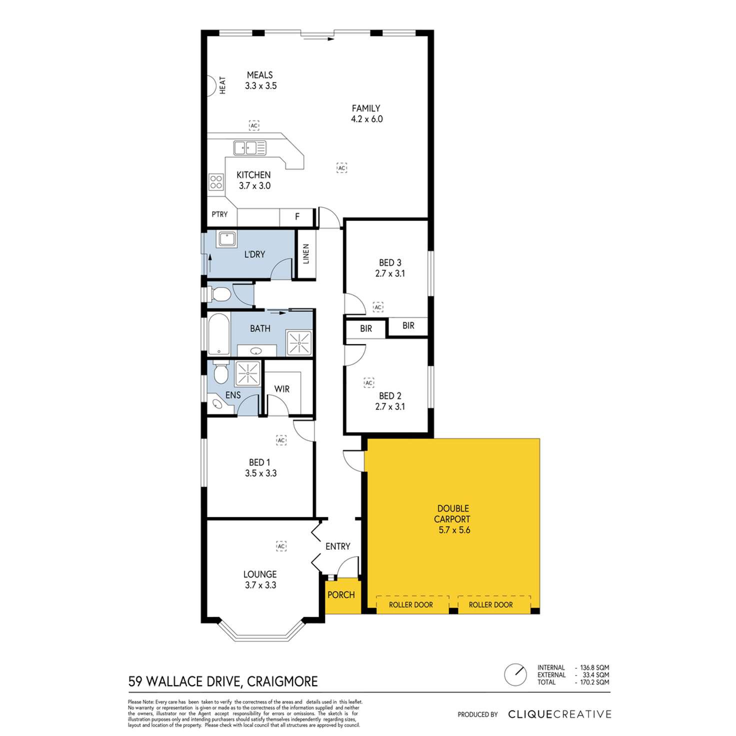 Floorplan of Homely house listing, 59 Wallace Drive, Craigmore SA 5114