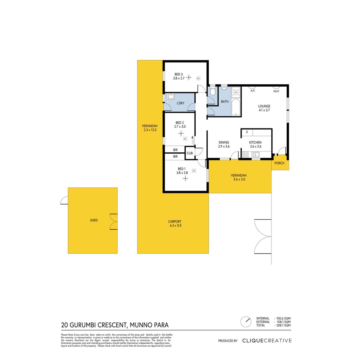 Floorplan of Homely house listing, 20 Gurumbi Crescent, Munno Para SA 5115