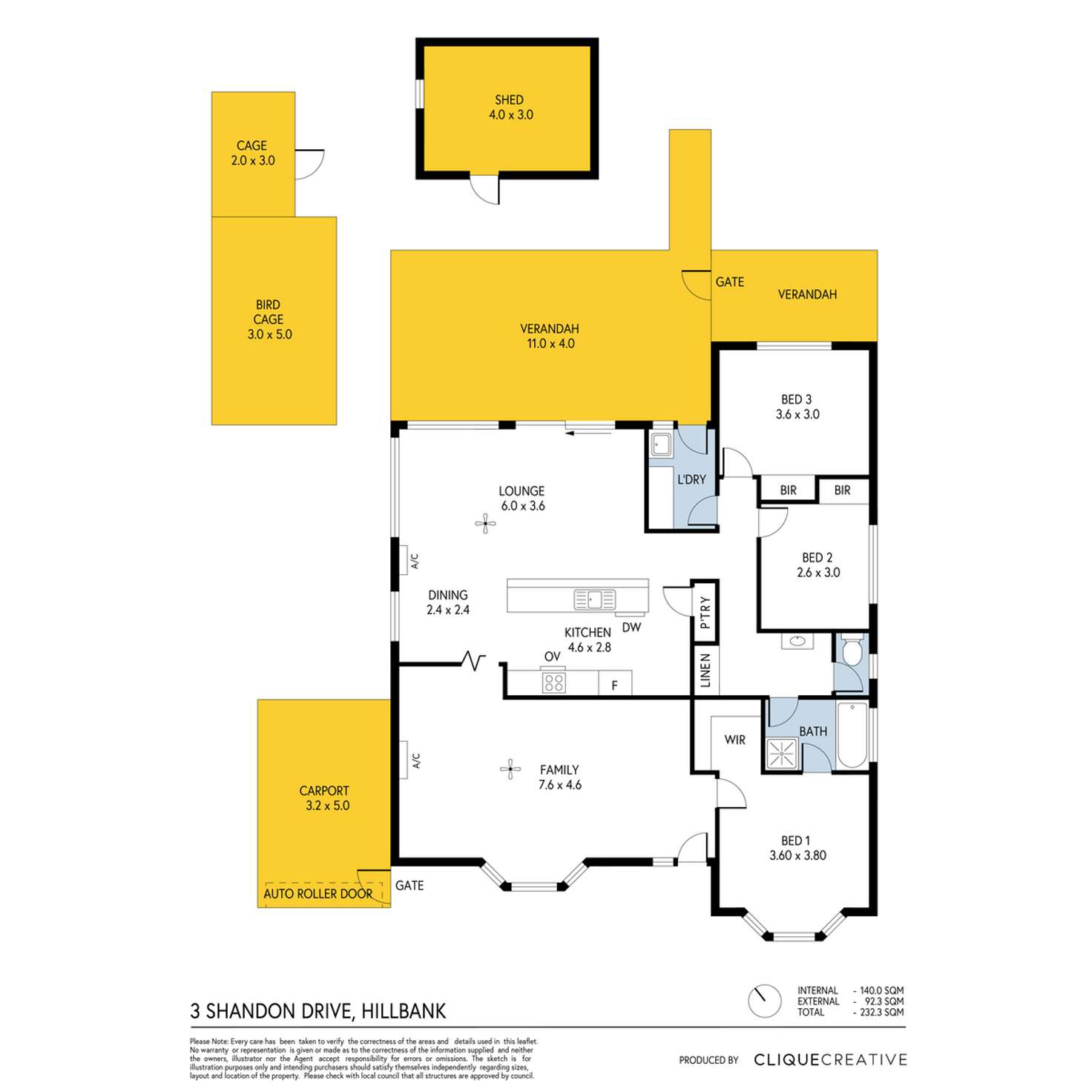 Floorplan of Homely house listing, 3 Shandon Drive, Hillbank SA 5112
