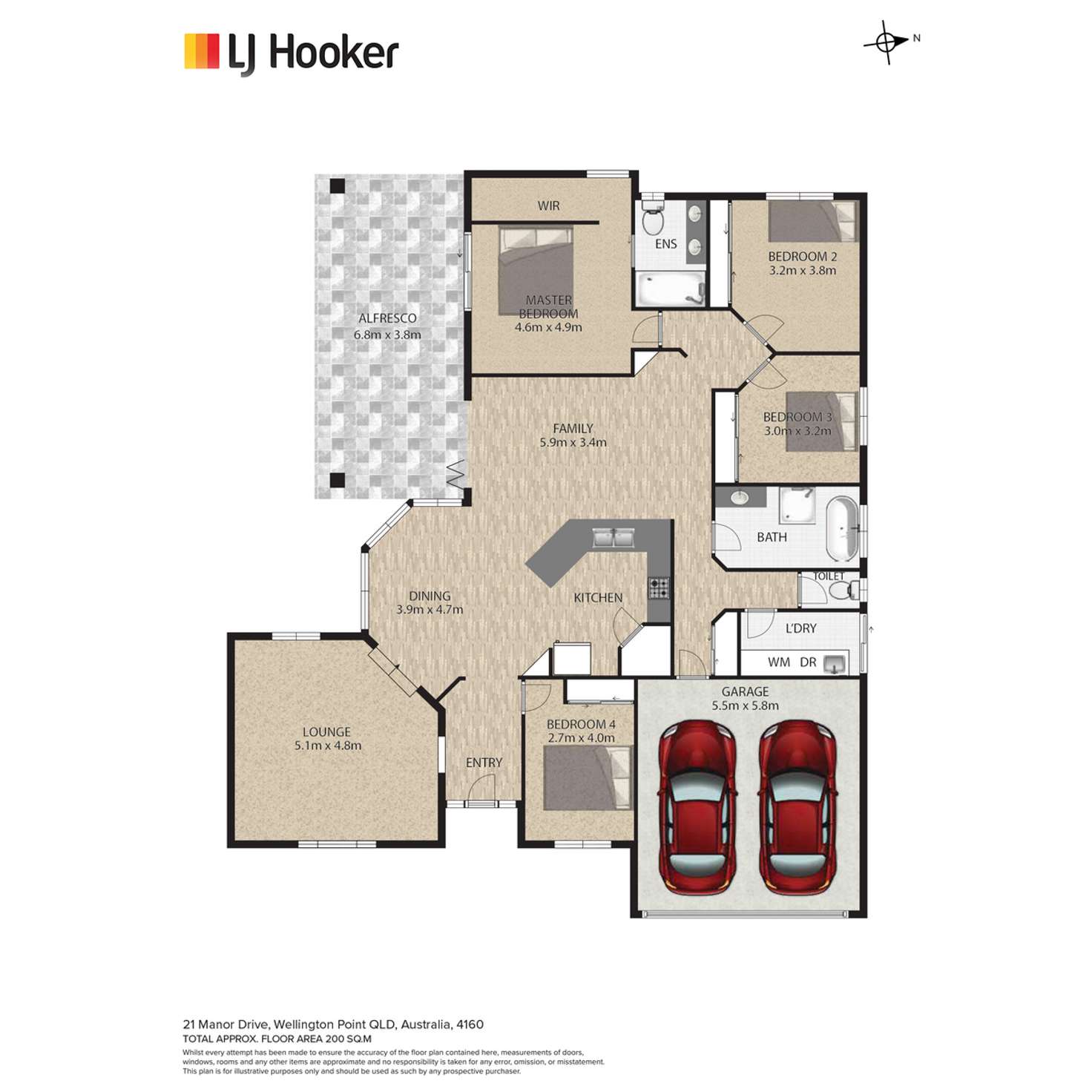 Floorplan of Homely house listing, 21 Manor Drive, Wellington Point QLD 4160