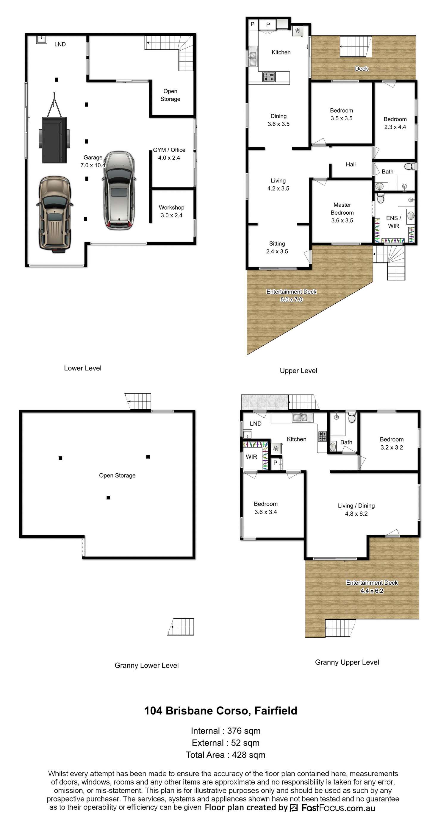 Floorplan of Homely house listing, 104 Brisbane Corso, Fairfield QLD 4103