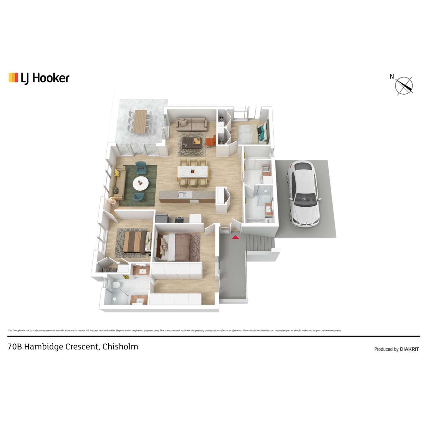 Floorplan of Homely semiDetached listing, 70B Hambidge Crescent, Chisholm ACT 2905