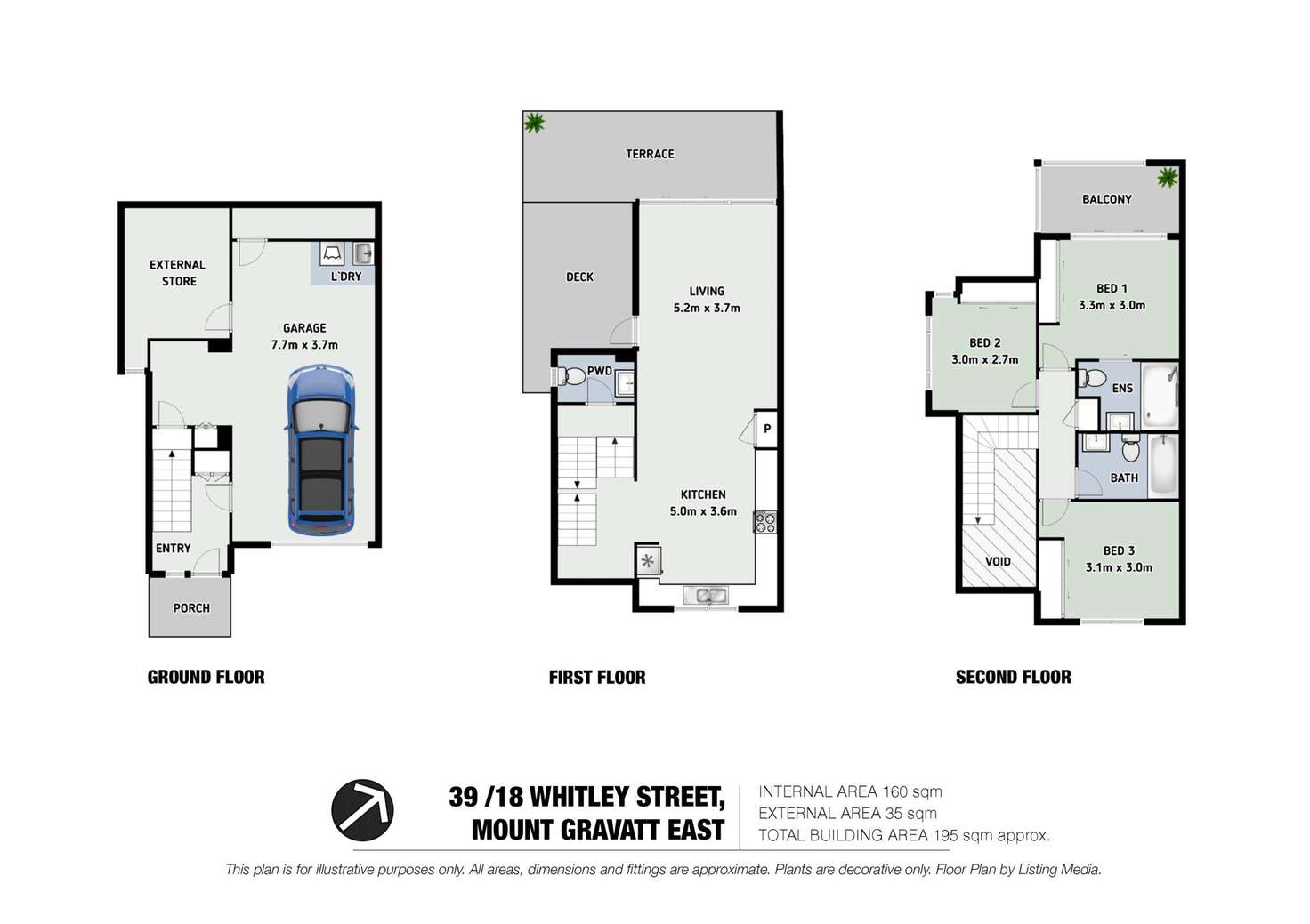 Floorplan of Homely townhouse listing, 39/18 Whitley Street, Mount Gravatt East QLD 4122