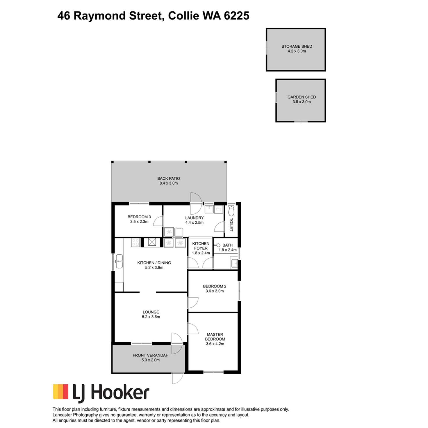 Floorplan of Homely house listing, 46 Raymond Street, Collie WA 6225