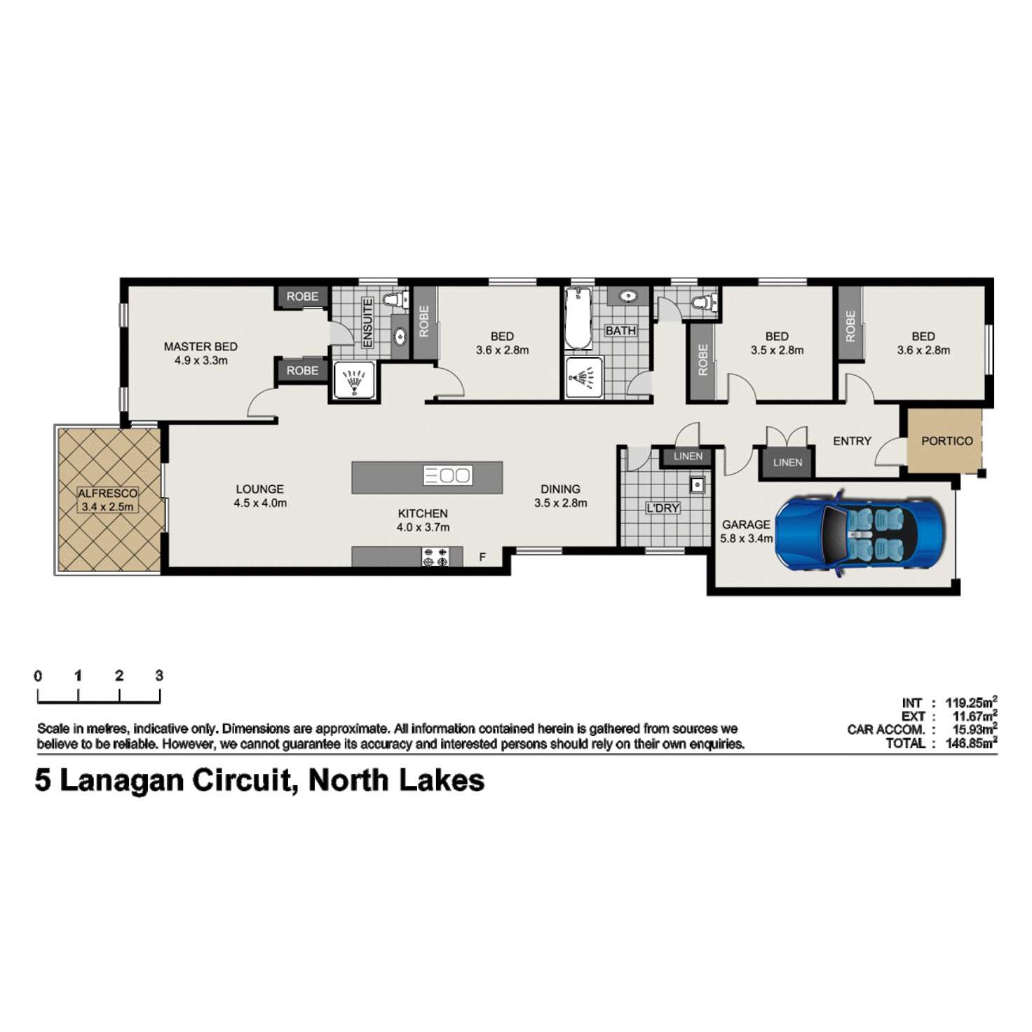 Floorplan of Homely house listing, 5 Lanagan Circuit, North Lakes QLD 4509