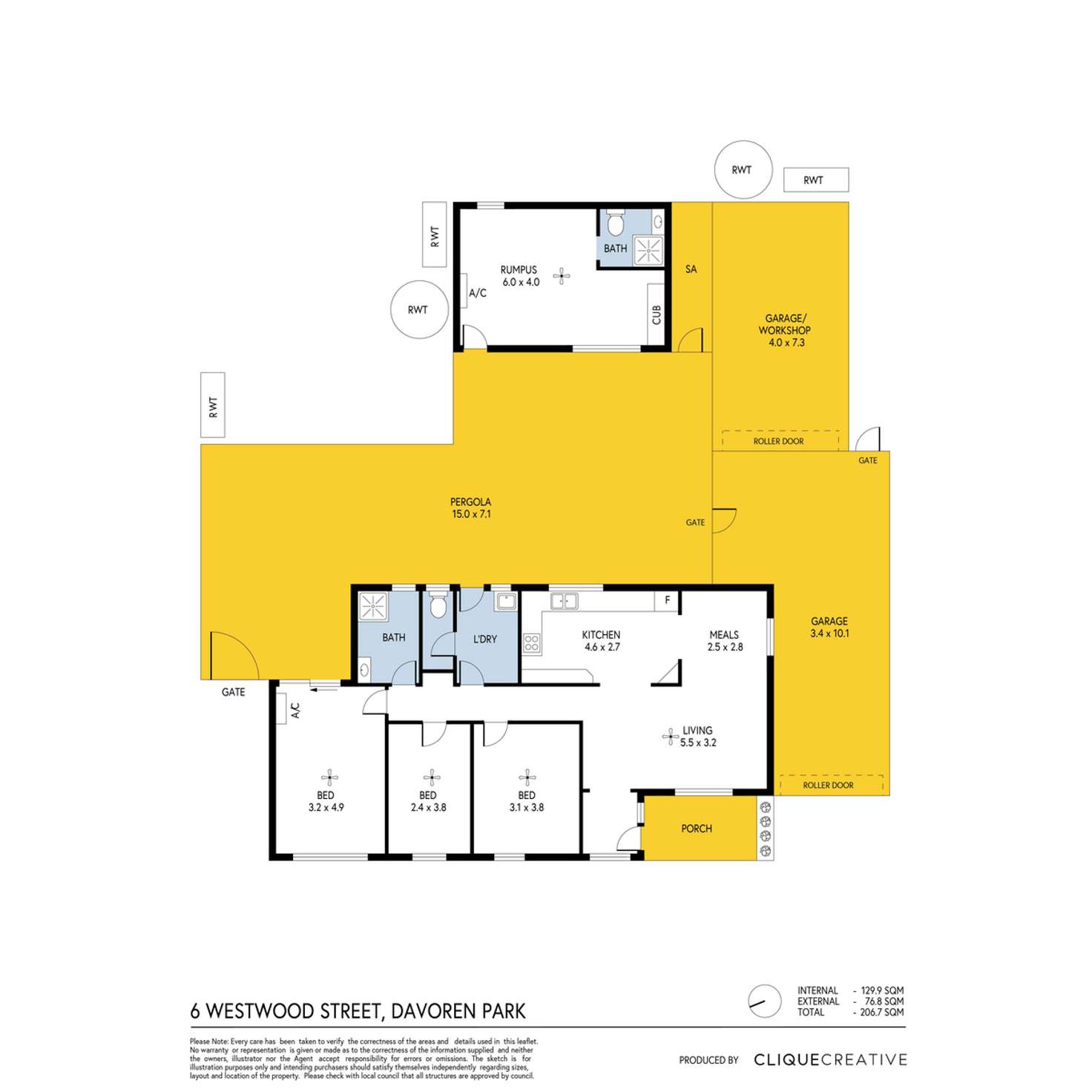 Floorplan of Homely house listing, 6 Westwood Street, Davoren Park SA 5113