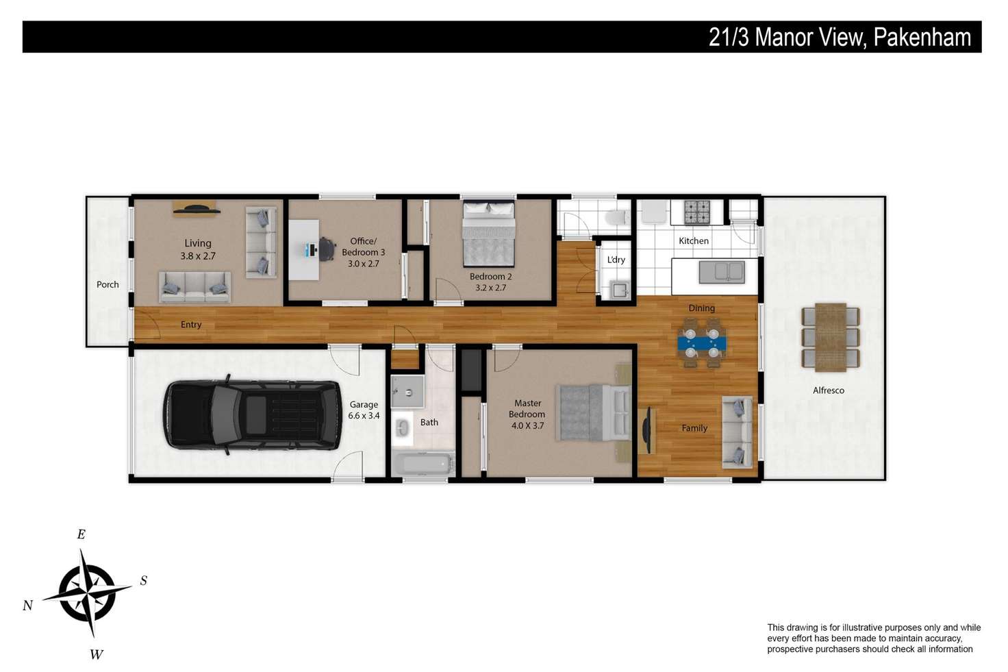 Floorplan of Homely house listing, 21/3 Manor View, Pakenham VIC 3810