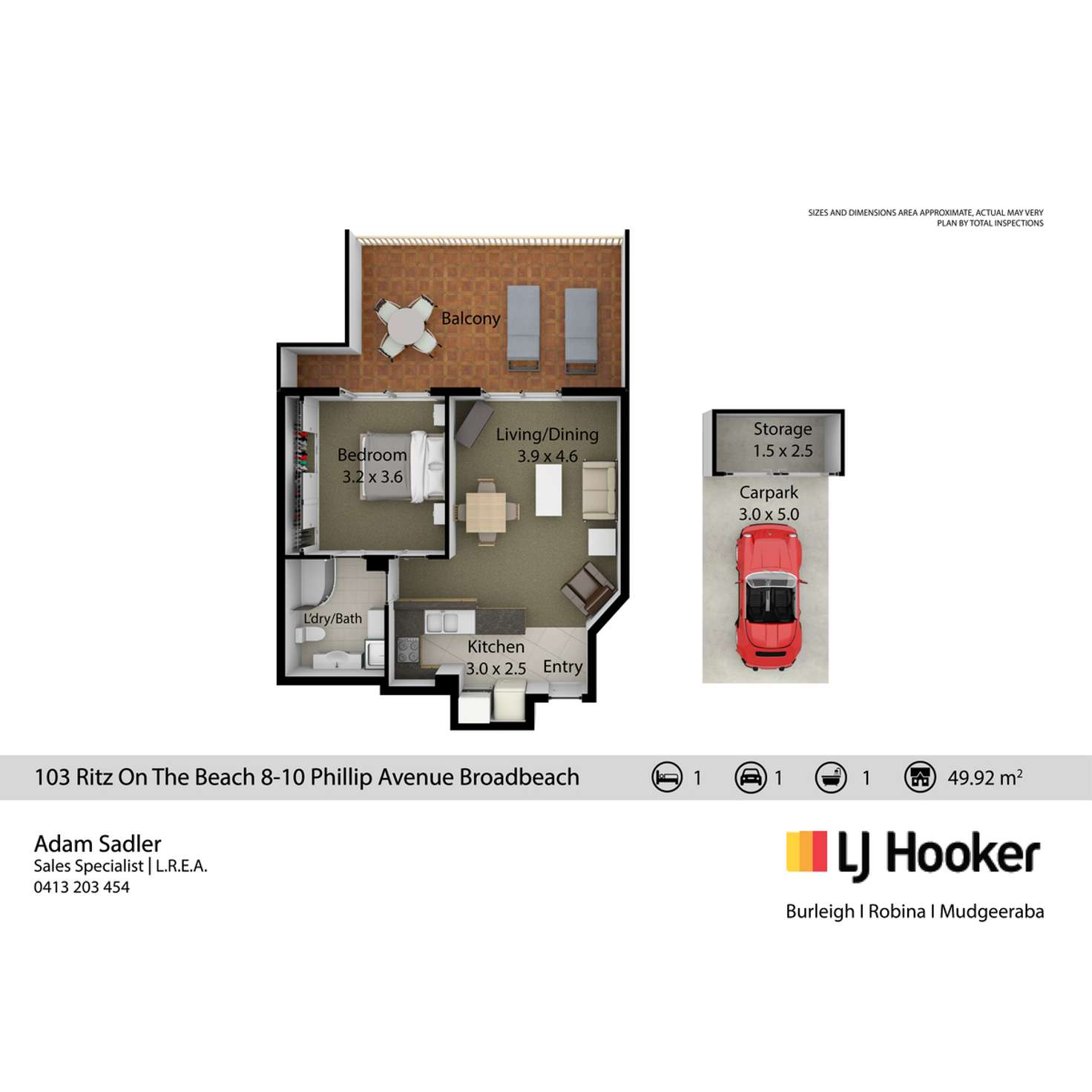 Floorplan of Homely unit listing, 103/8-10 Philip Avenue, Broadbeach QLD 4218