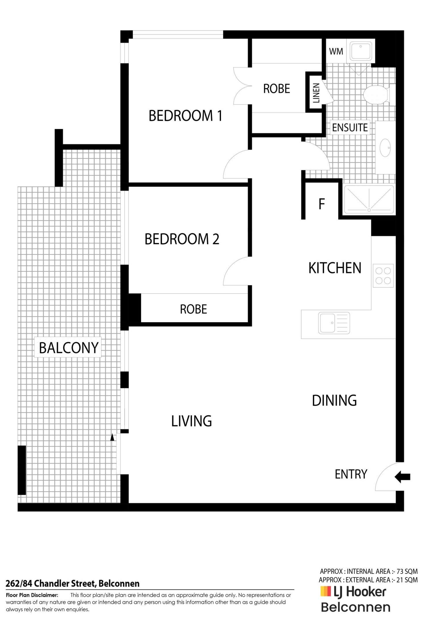 Floorplan of Homely apartment listing, 262/84 Chandler Street, Belconnen ACT 2617