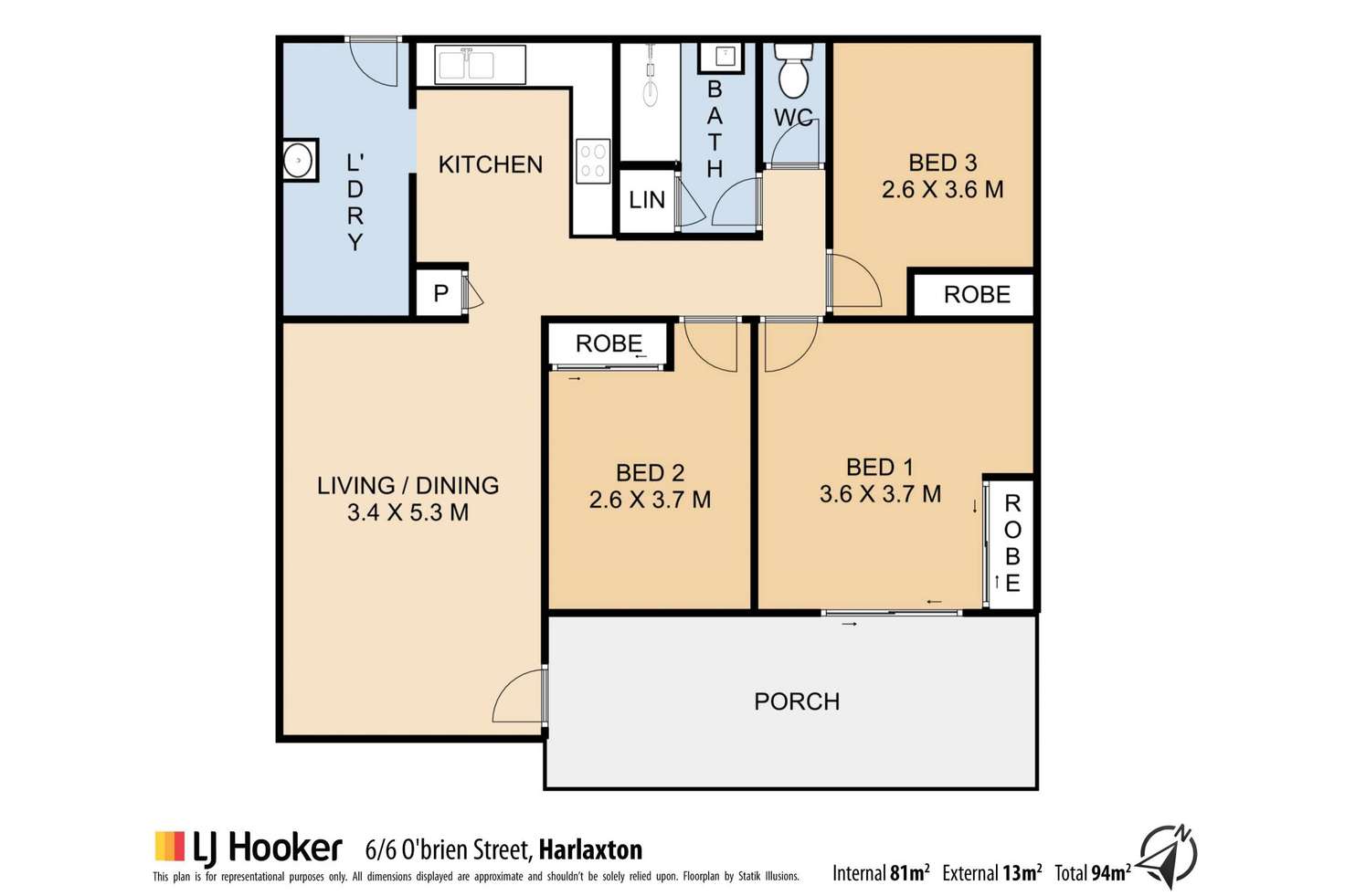 Floorplan of Homely unit listing, 6/6 O'Brien Street, Harlaxton QLD 4350