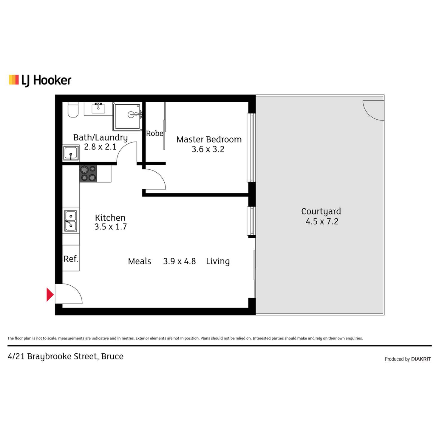 Floorplan of Homely unit listing, 4/21 Braybrooke Street, Bruce ACT 2617