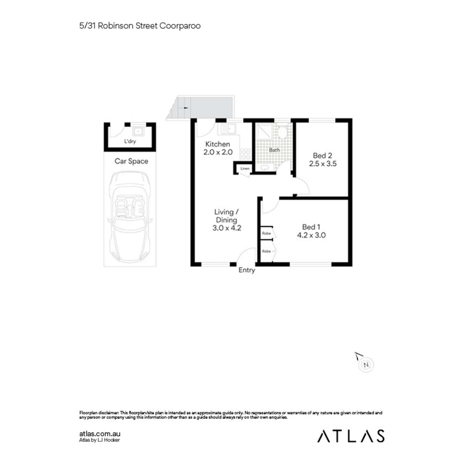 Floorplan of Homely unit listing, 5/31 Robinson Street, Coorparoo QLD 4151