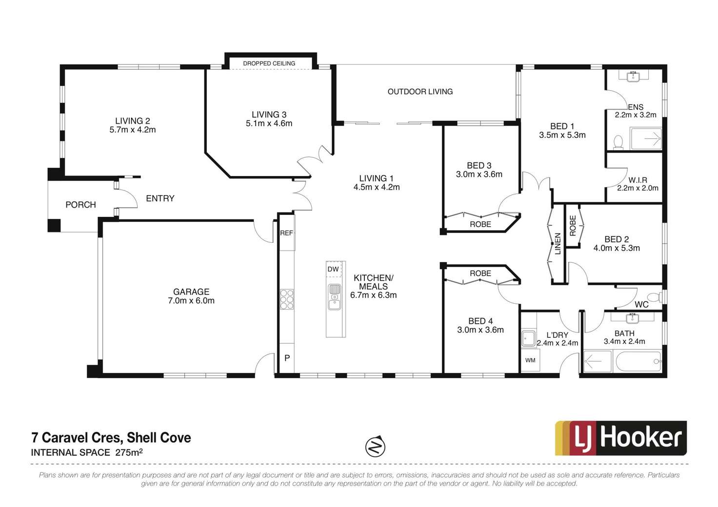 Floorplan of Homely house listing, 7 Caravel Cres, Shell Cove NSW 2529