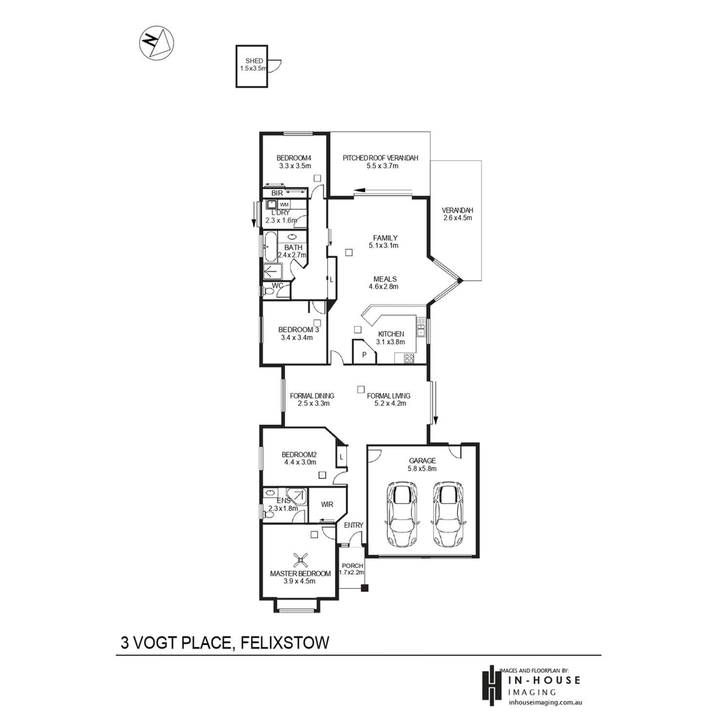 Floorplan of Homely house listing, 3 Vogt Place, Felixstow SA 5070