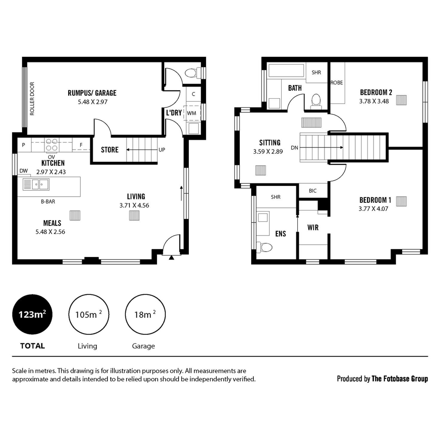 Floorplan of Homely townhouse listing, 1/53 Ross Road, Hectorville SA 5073