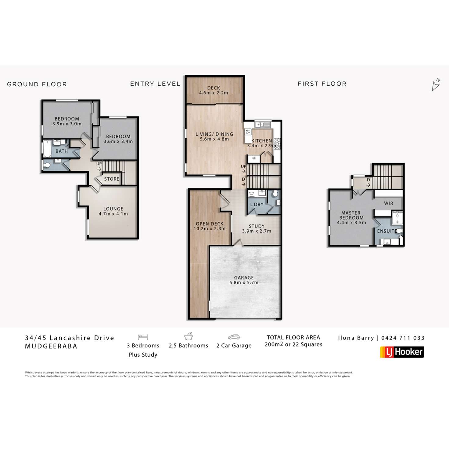 Floorplan of Homely townhouse listing, 34/45 Lancashire Drive, Mudgeeraba QLD 4213