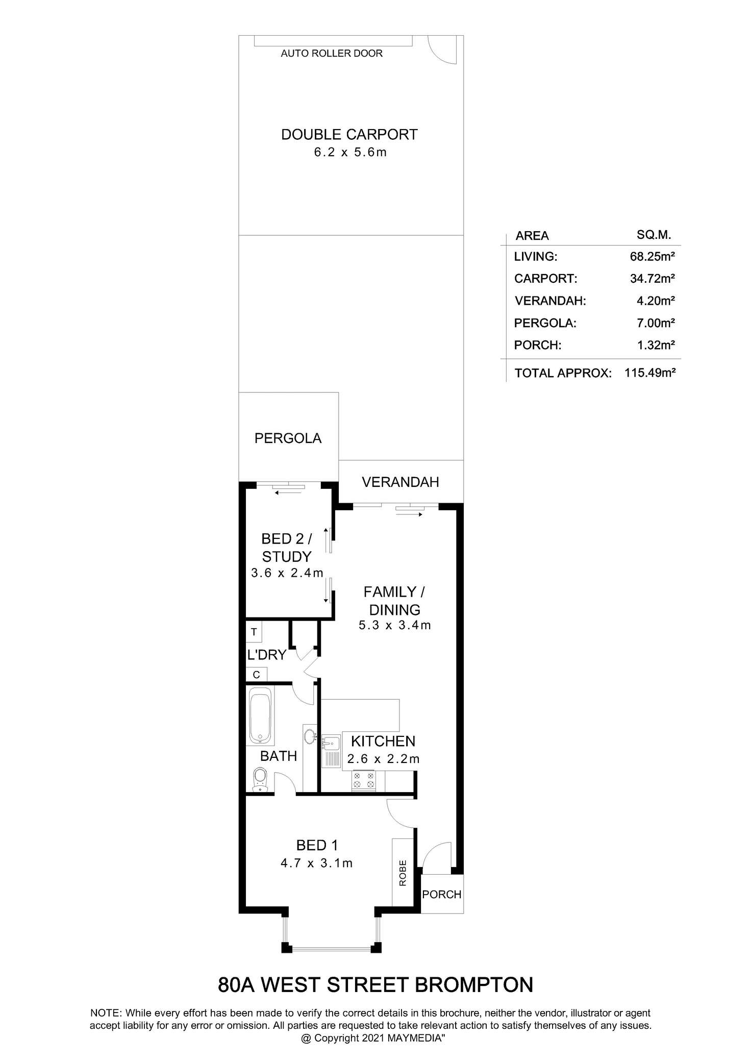 Floorplan of Homely house listing, 80A West Street, Brompton SA 5007