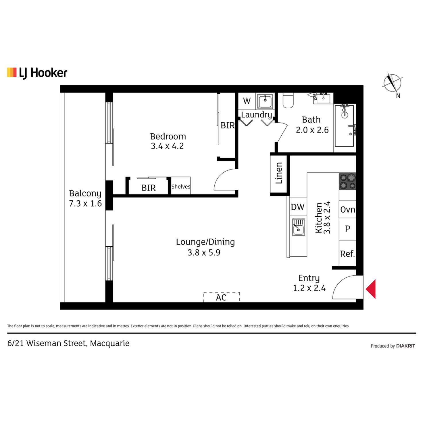 Floorplan of Homely apartment listing, 6/21 Wiseman Street, Macquarie ACT 2614