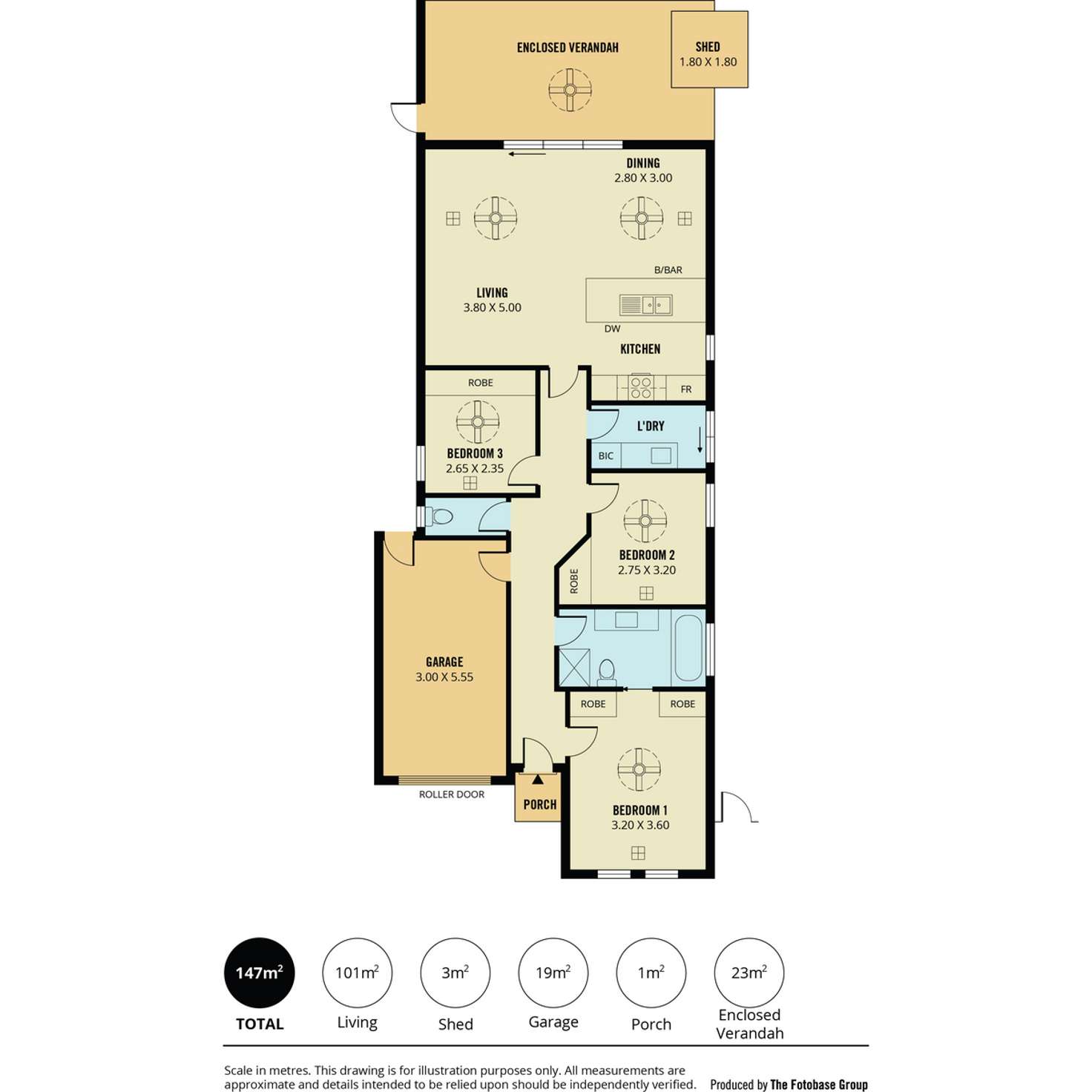 Floorplan of Homely unit listing, 1/29A Scott Street, Pooraka SA 5095