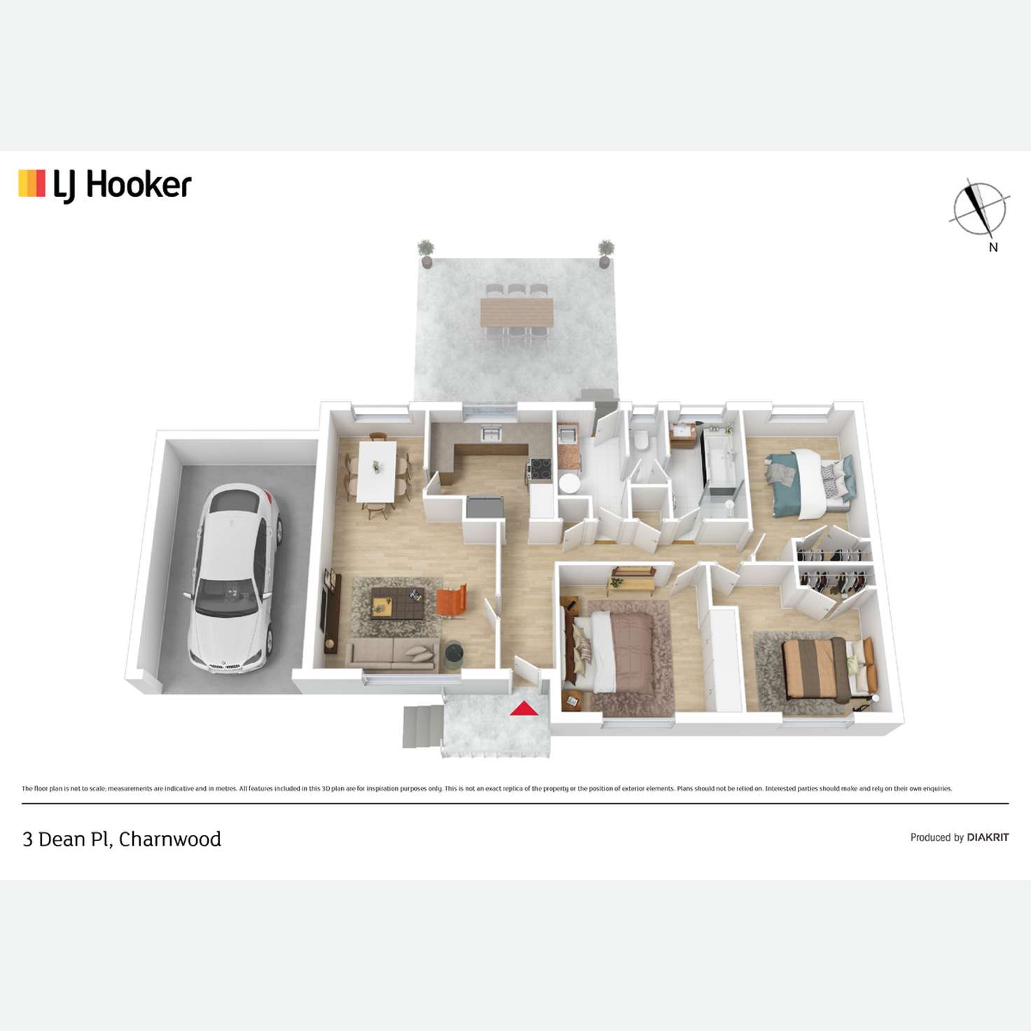 Floorplan of Homely house listing, 3 Dean Place, Charnwood ACT 2615