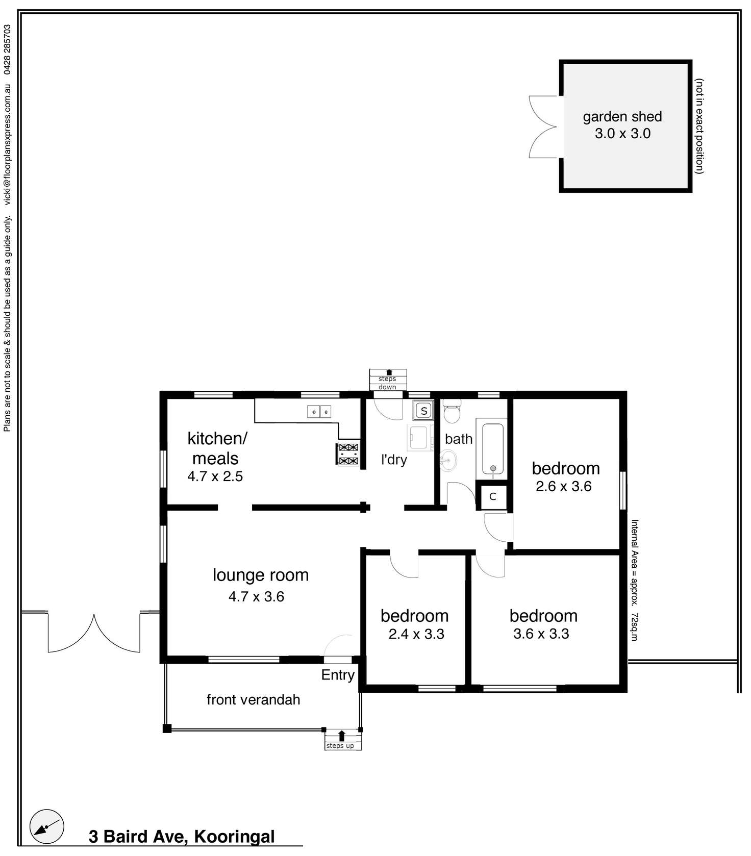 Floorplan of Homely house listing, 3 Baird Avenue, Kooringal NSW 2650