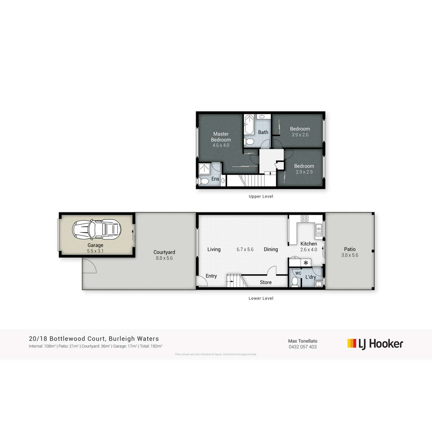 Floorplan of Homely townhouse listing, 20/18 Bottlewood Court, Burleigh Waters QLD 4220