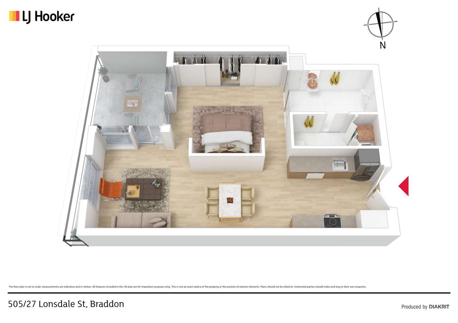 Floorplan of Homely apartment listing, 505/27 Lonsdale Street, Braddon ACT 2612