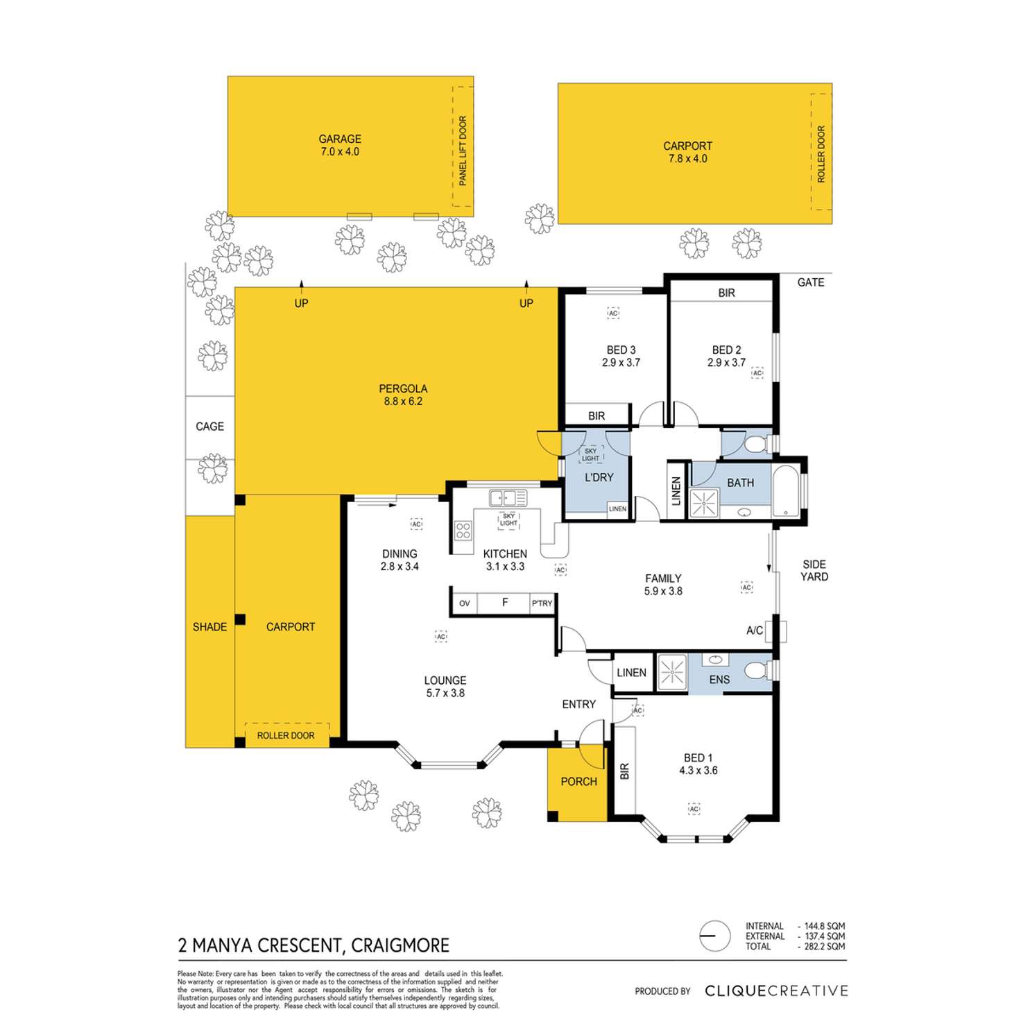 Floorplan of Homely house listing, 2 Manya Crescent, Craigmore SA 5114