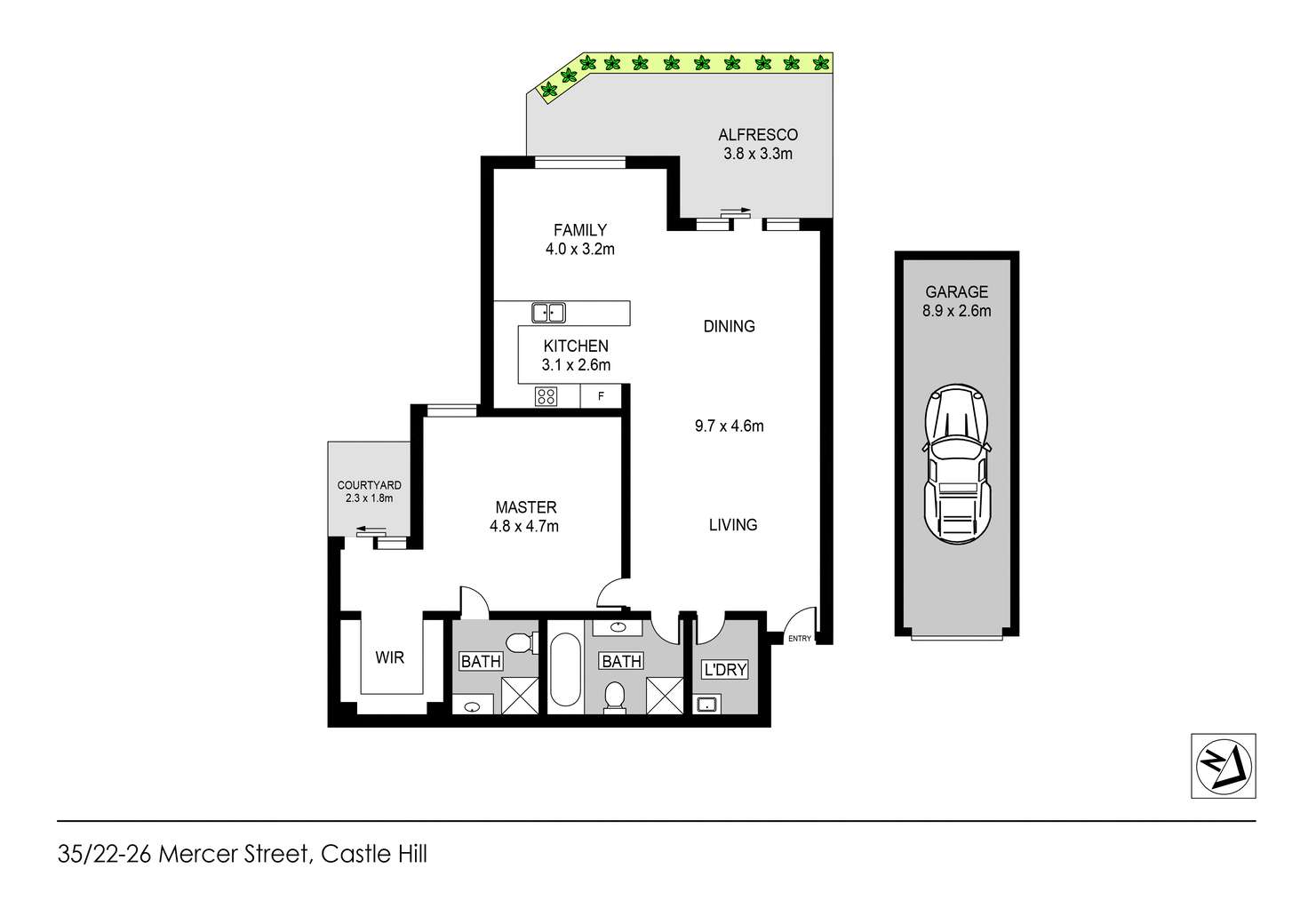 Floorplan of Homely unit listing, 35/22-26 Mercer Street, Castle Hill NSW 2154