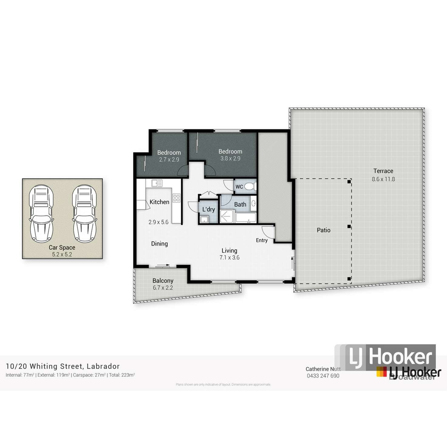 Floorplan of Homely apartment listing, 10/20 Whiting Street, Labrador QLD 4215