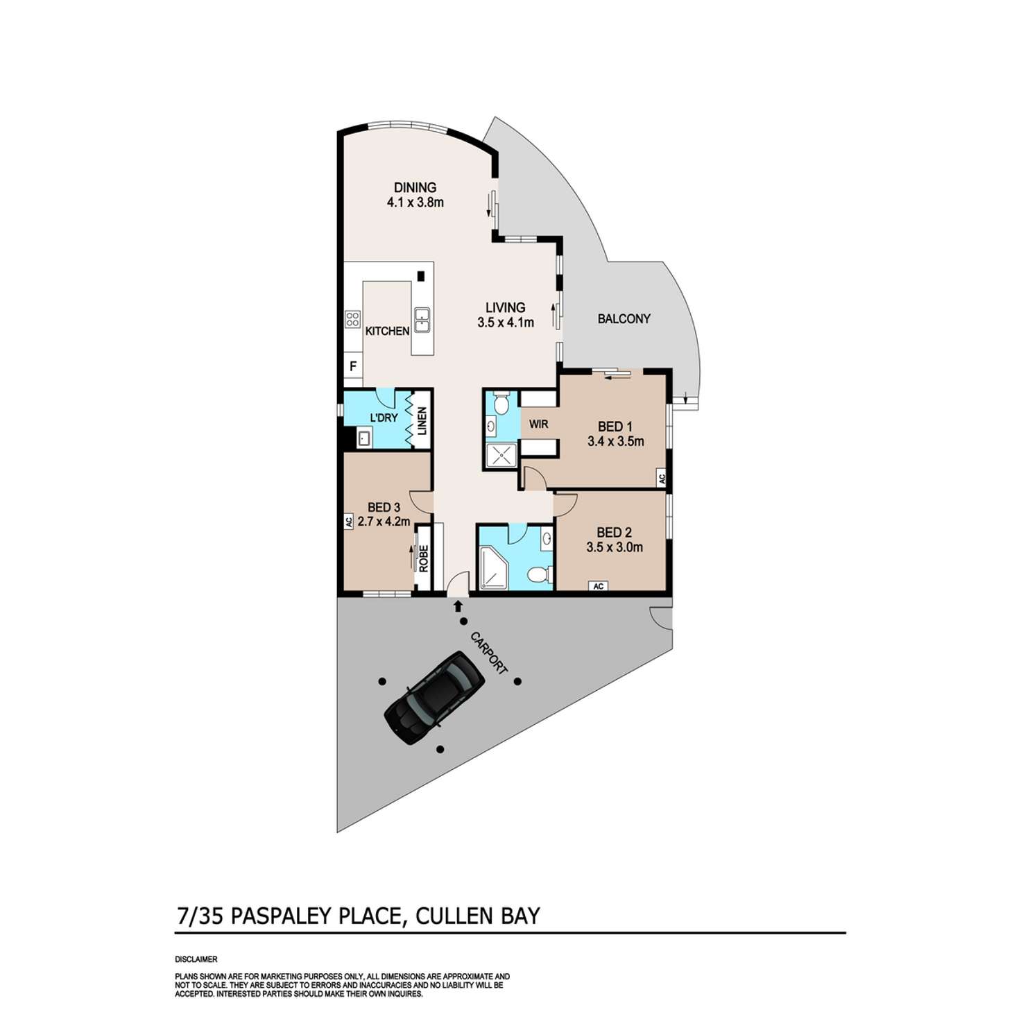 Floorplan of Homely apartment listing, 7/35 Paspaley Place, Larrakeyah NT 820