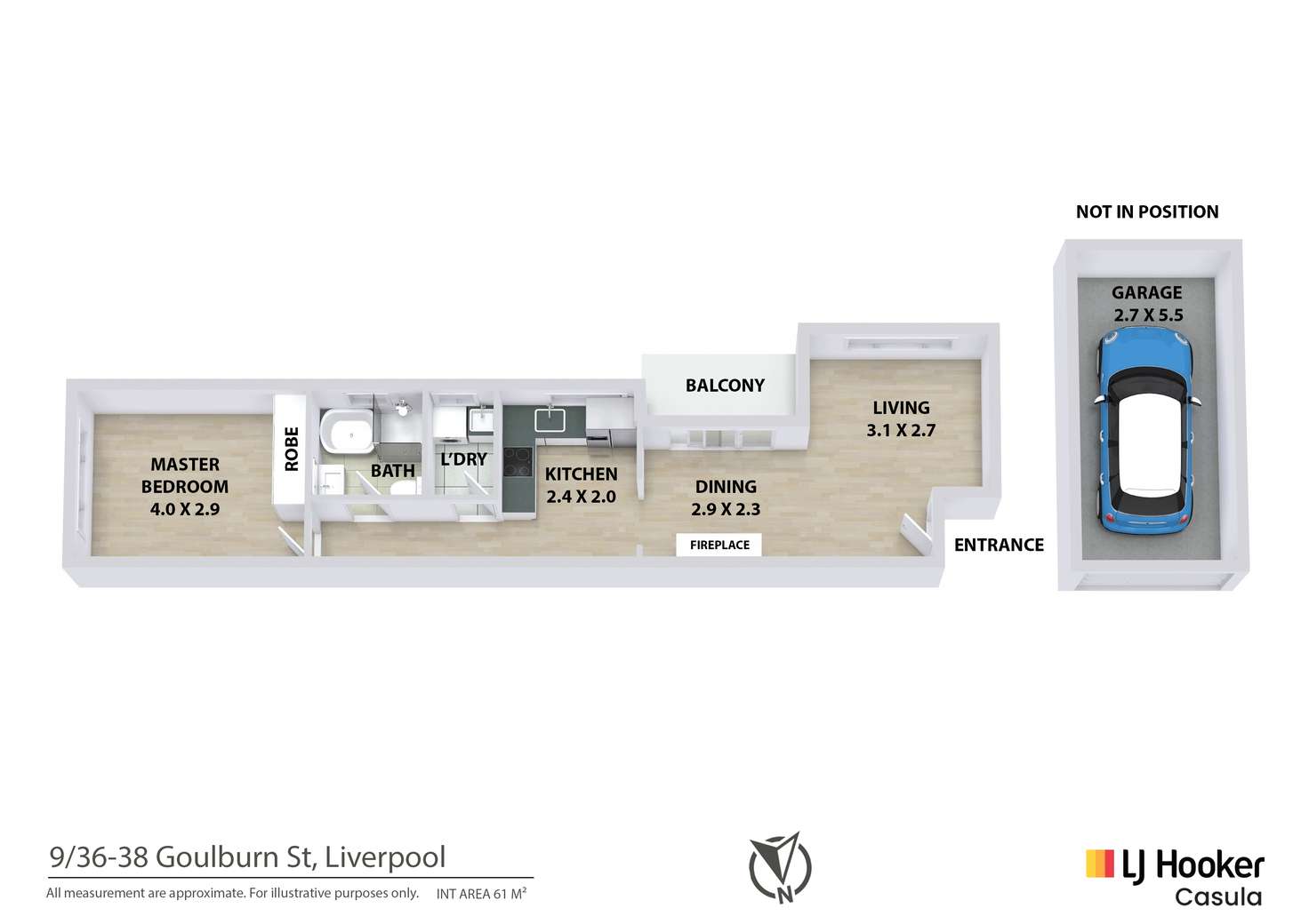 Floorplan of Homely apartment listing, 9/36-38 Goulburn Street, Liverpool NSW 2170