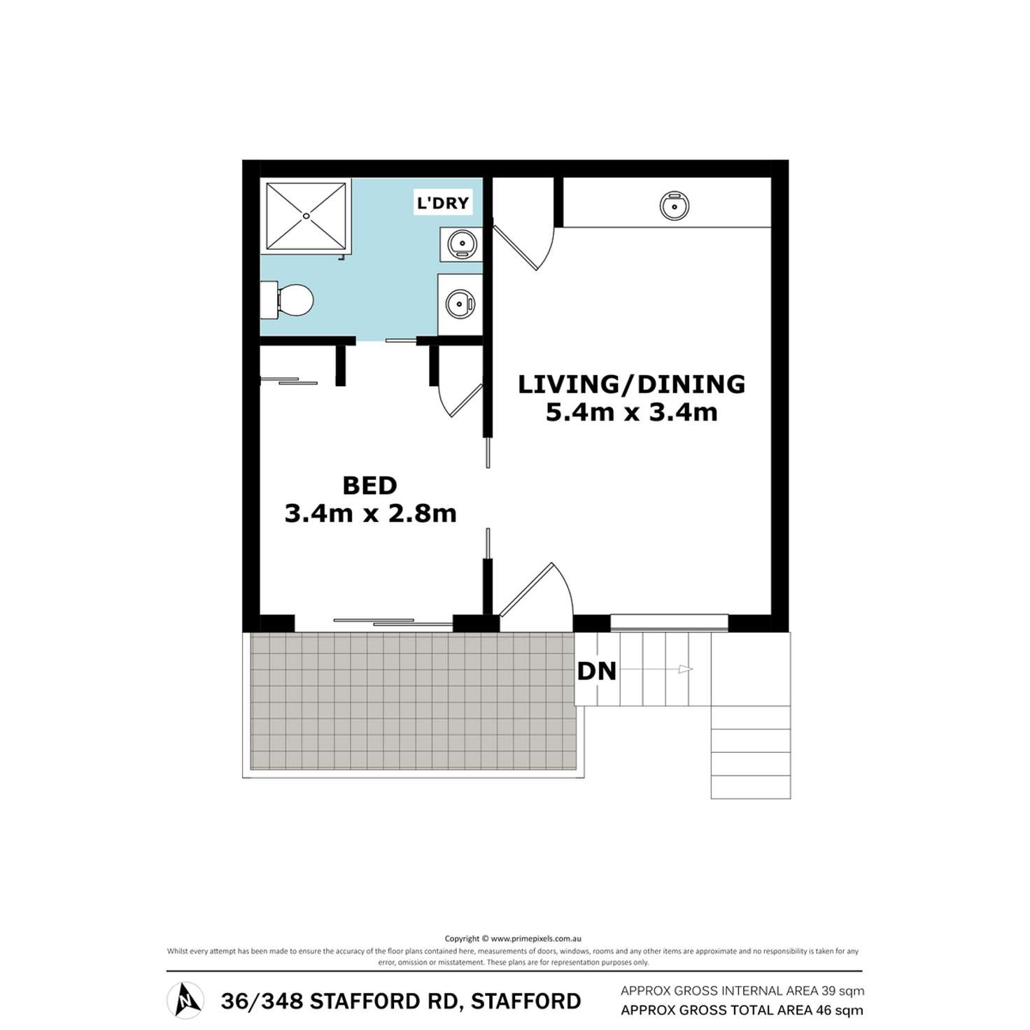 Floorplan of Homely unit listing, 36/348 Stafford Road, Stafford QLD 4053