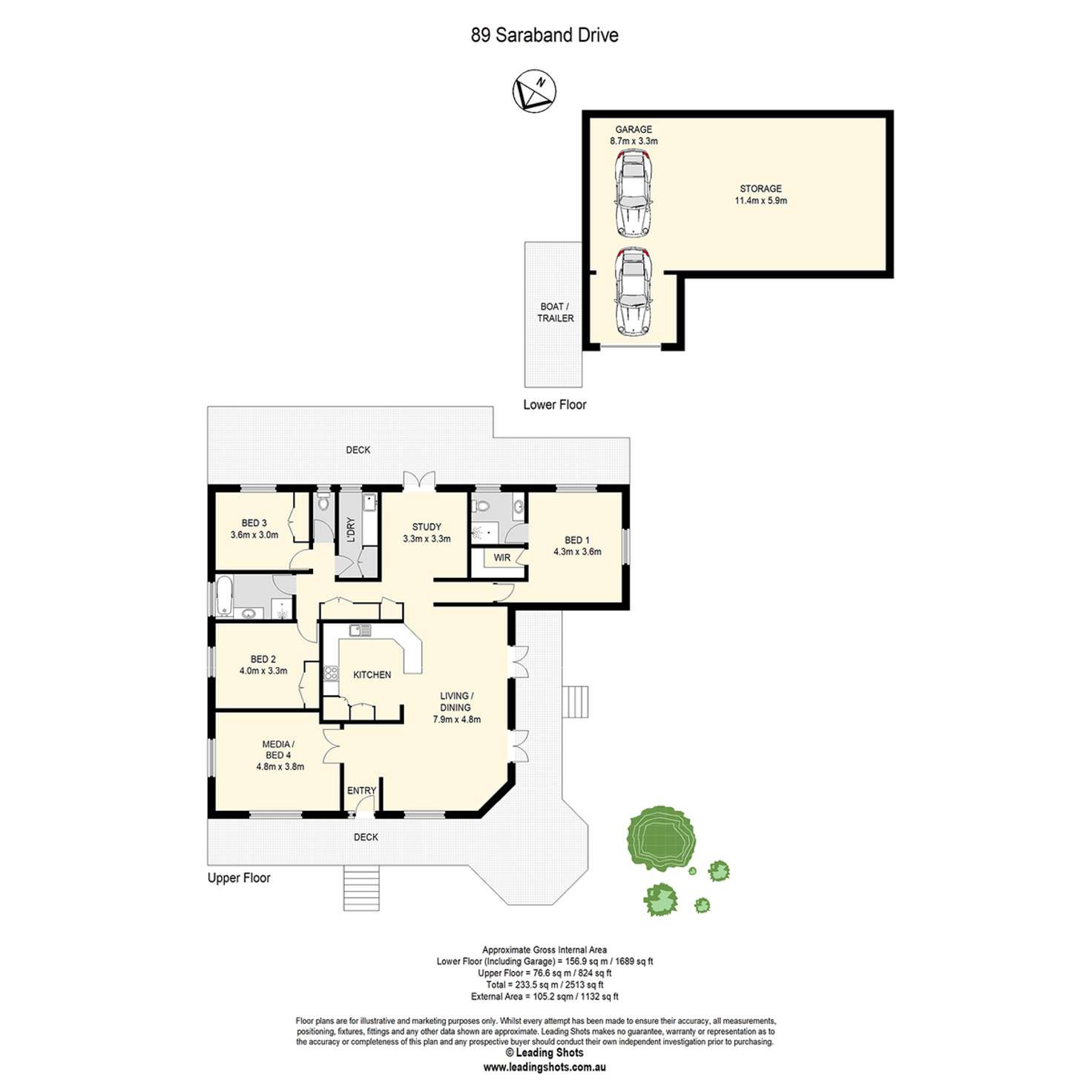 Floorplan of Homely house listing, 89 Saraband Drive, Eatons Hill QLD 4037