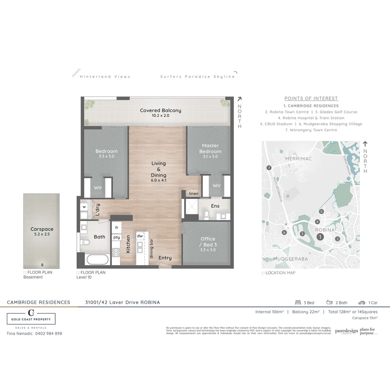 Floorplan of Homely unit listing, 31001/42 Laver Drive, Robina QLD 4226