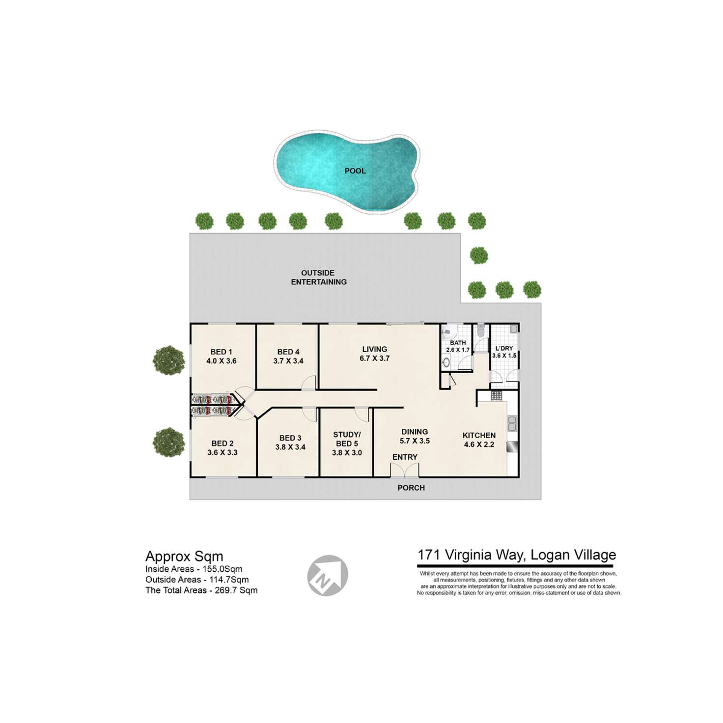 Floorplan of Homely acreageSemiRural listing, 171 Virginia Way, Logan Village QLD 4207