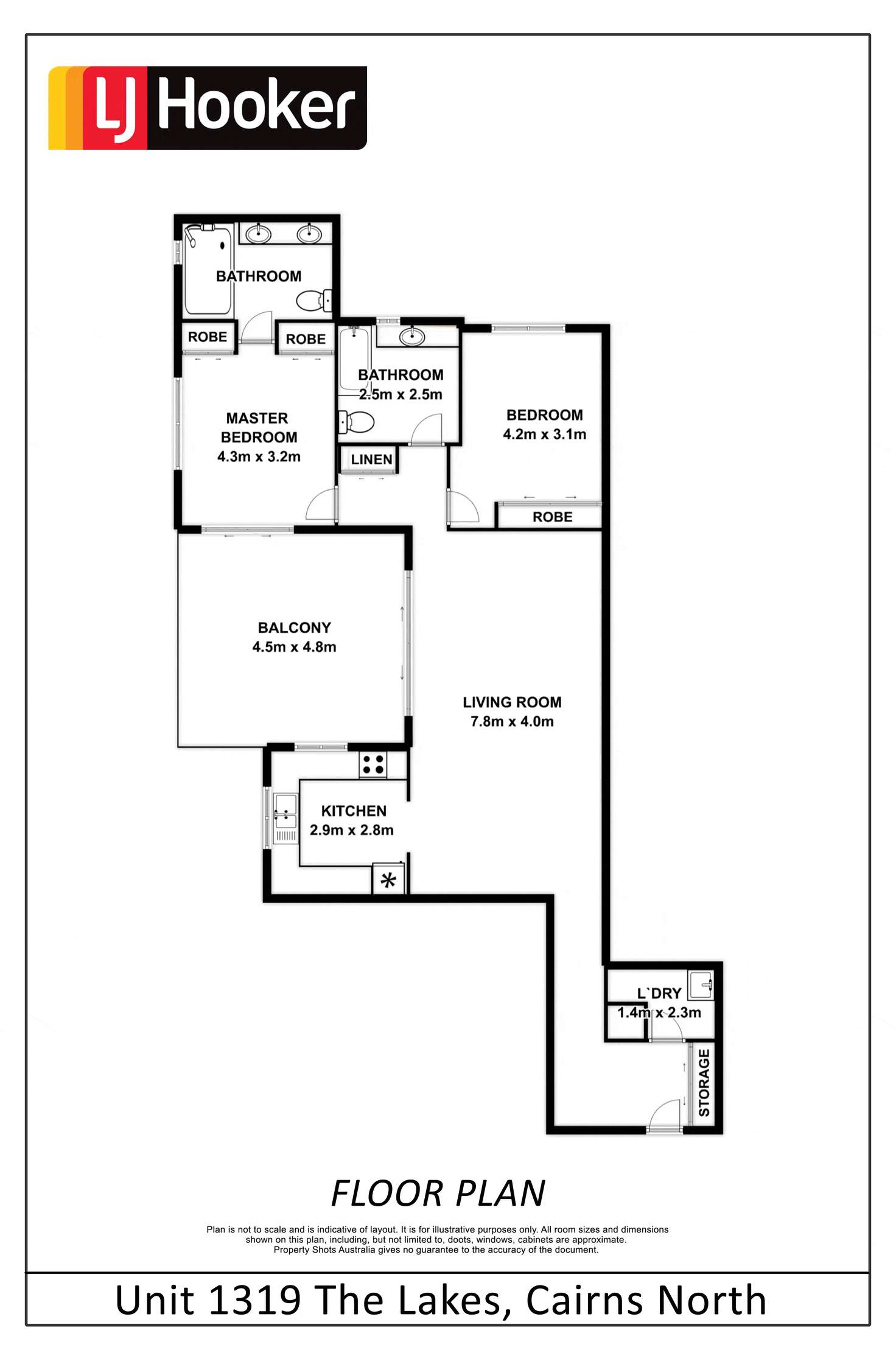 Floorplan of Homely unit listing, 1319/2-10 Greenslopes Street, Cairns North QLD 4870