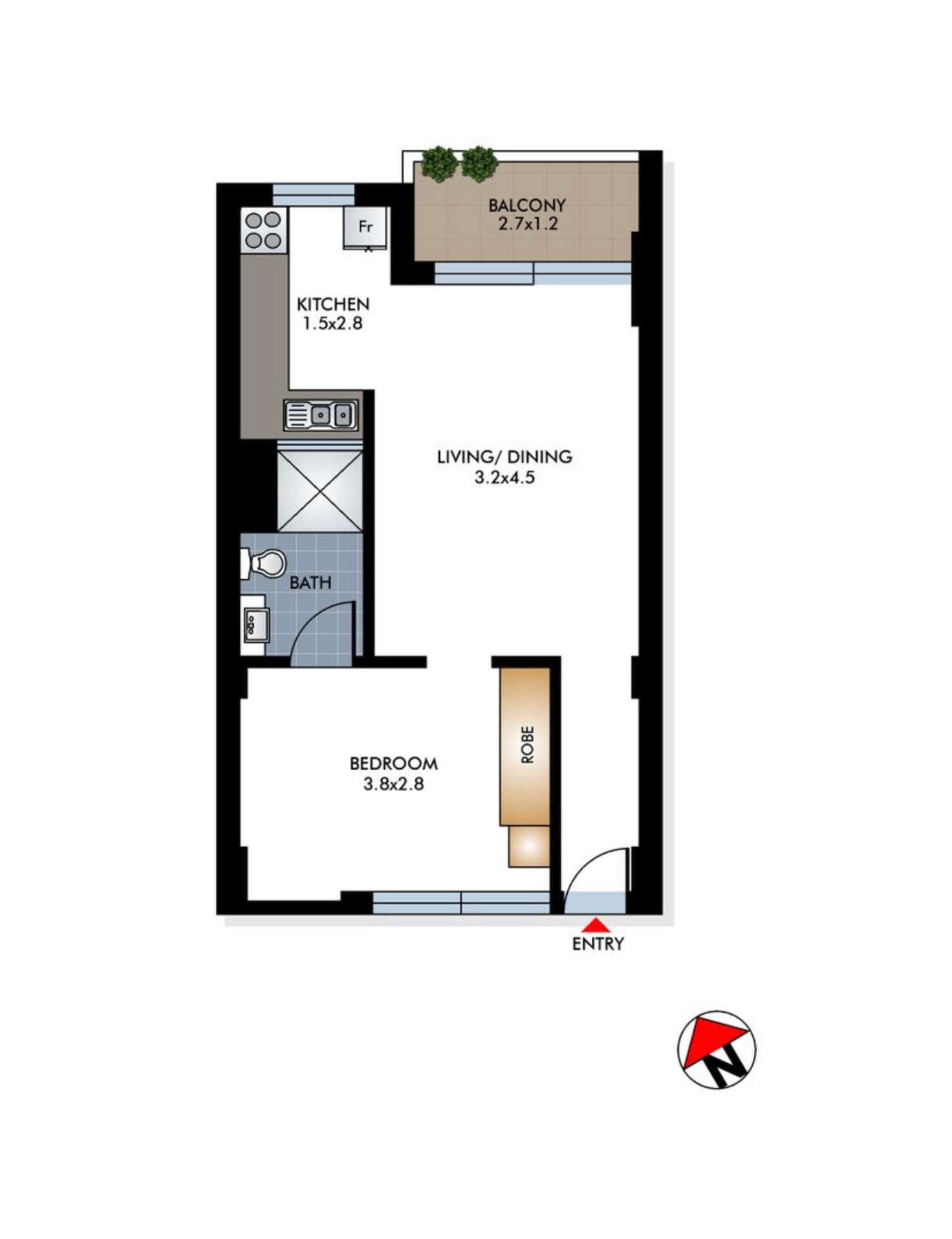 Floorplan of Homely apartment listing, 12/39-43 Cook Road, Centennial Park NSW 2021