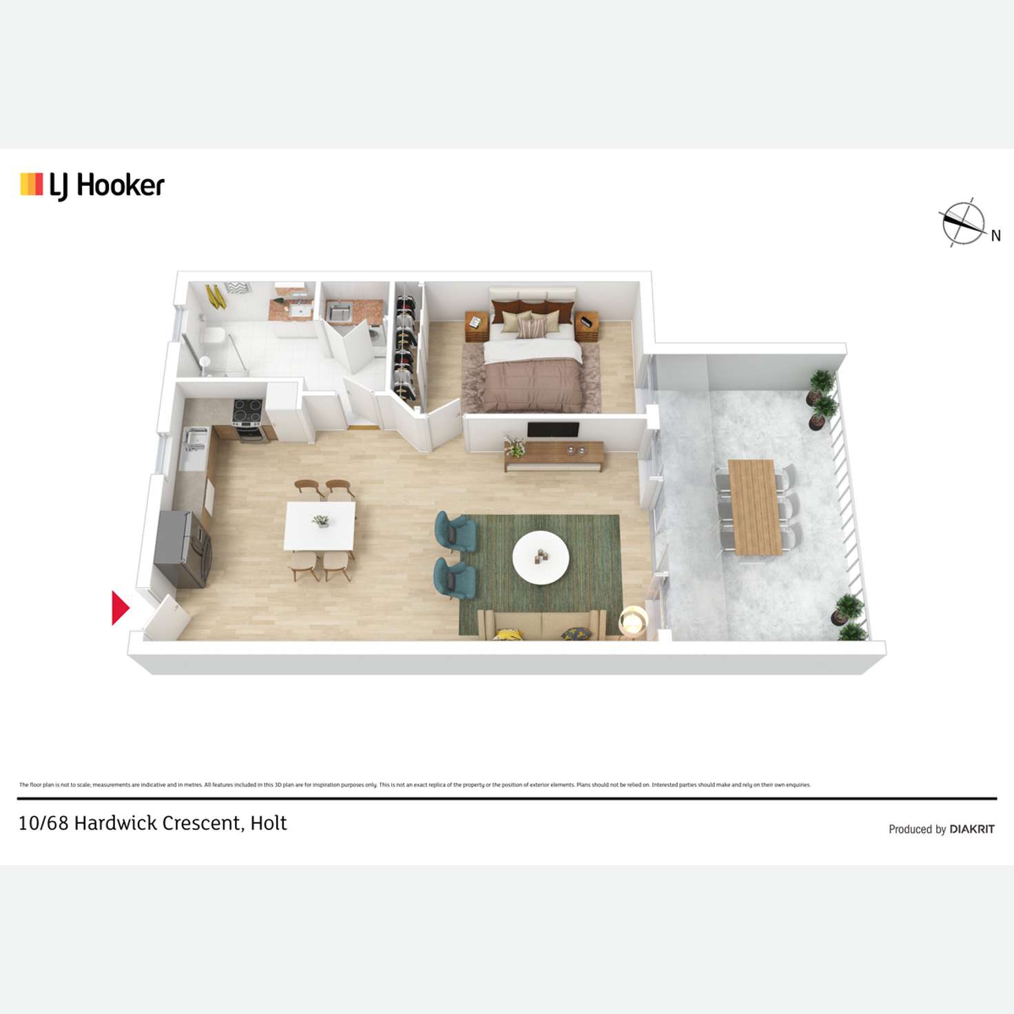 Floorplan of Homely apartment listing, 10/68 Hardwick Crescent, Holt ACT 2615