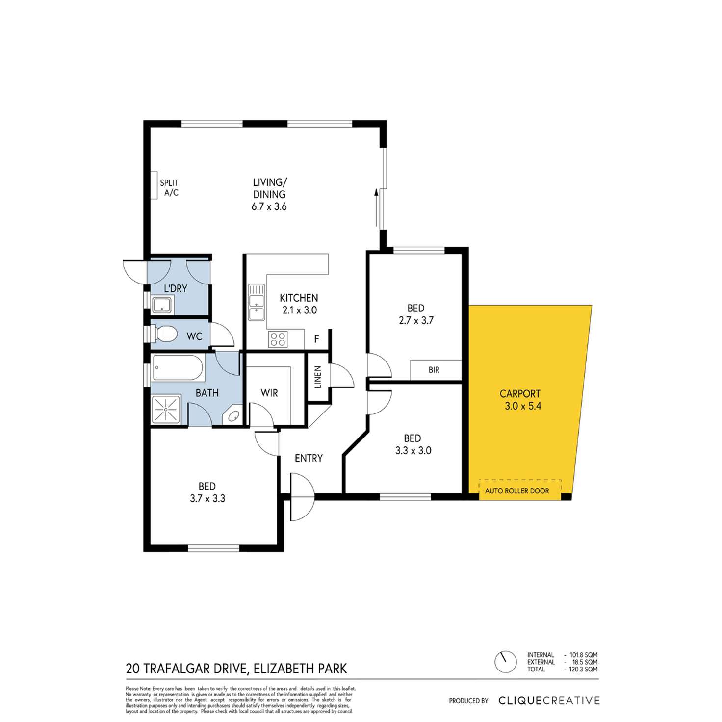 Floorplan of Homely house listing, 20 Trafalgar Drive, Elizabeth Park SA 5113